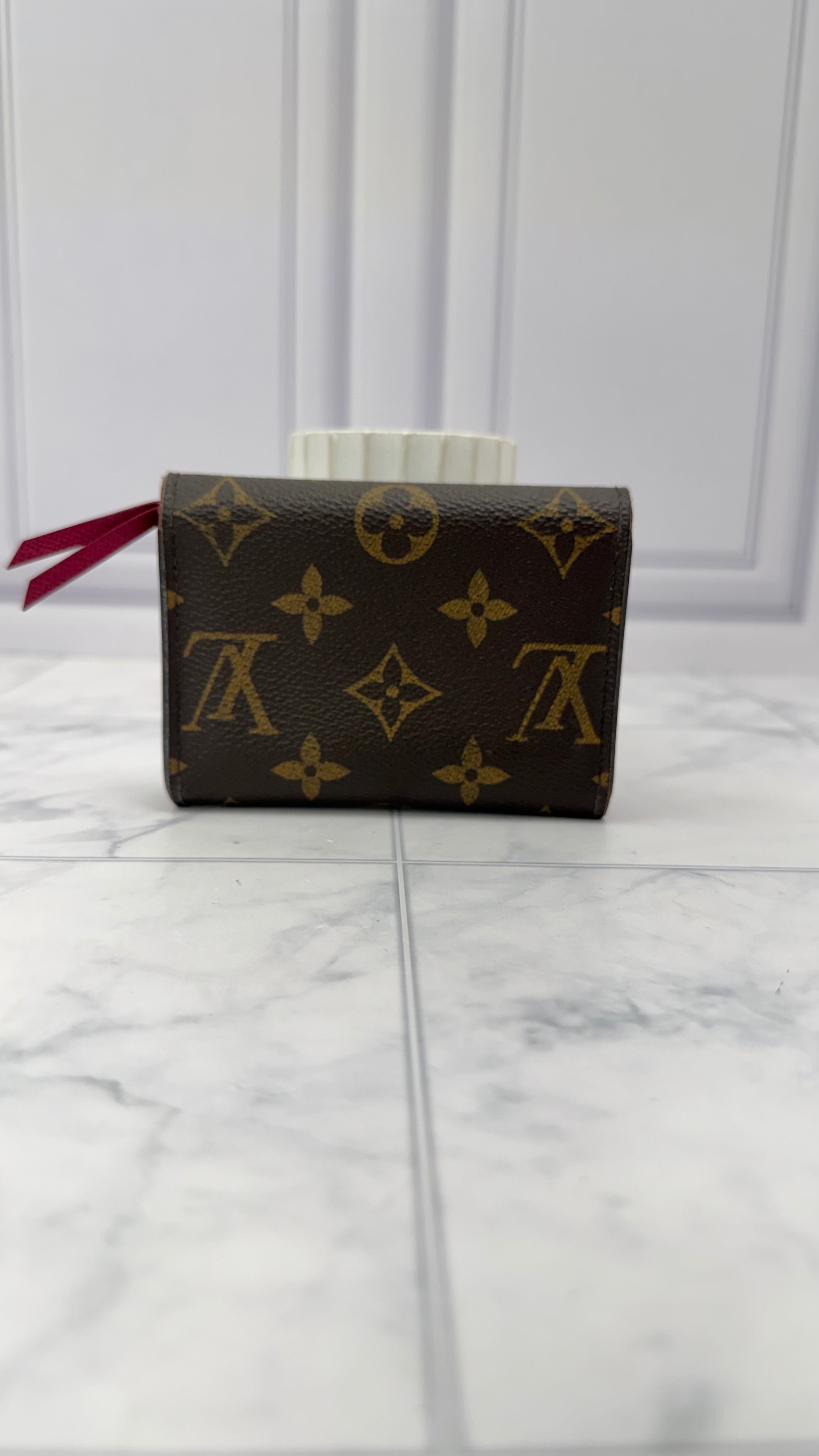Louis Vuitton Monogram & Fuchsia Rosalie Compact Wallet