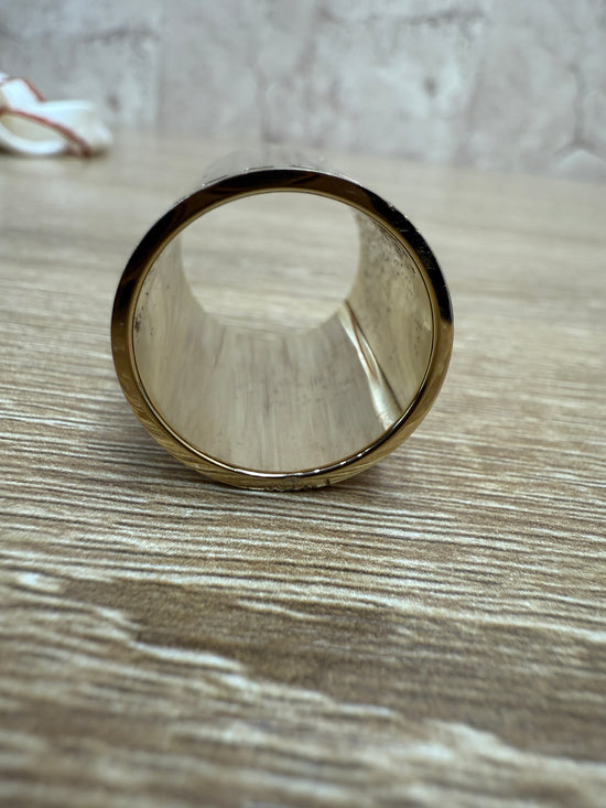 Hermes Gold Cylinder Scarf Ring
