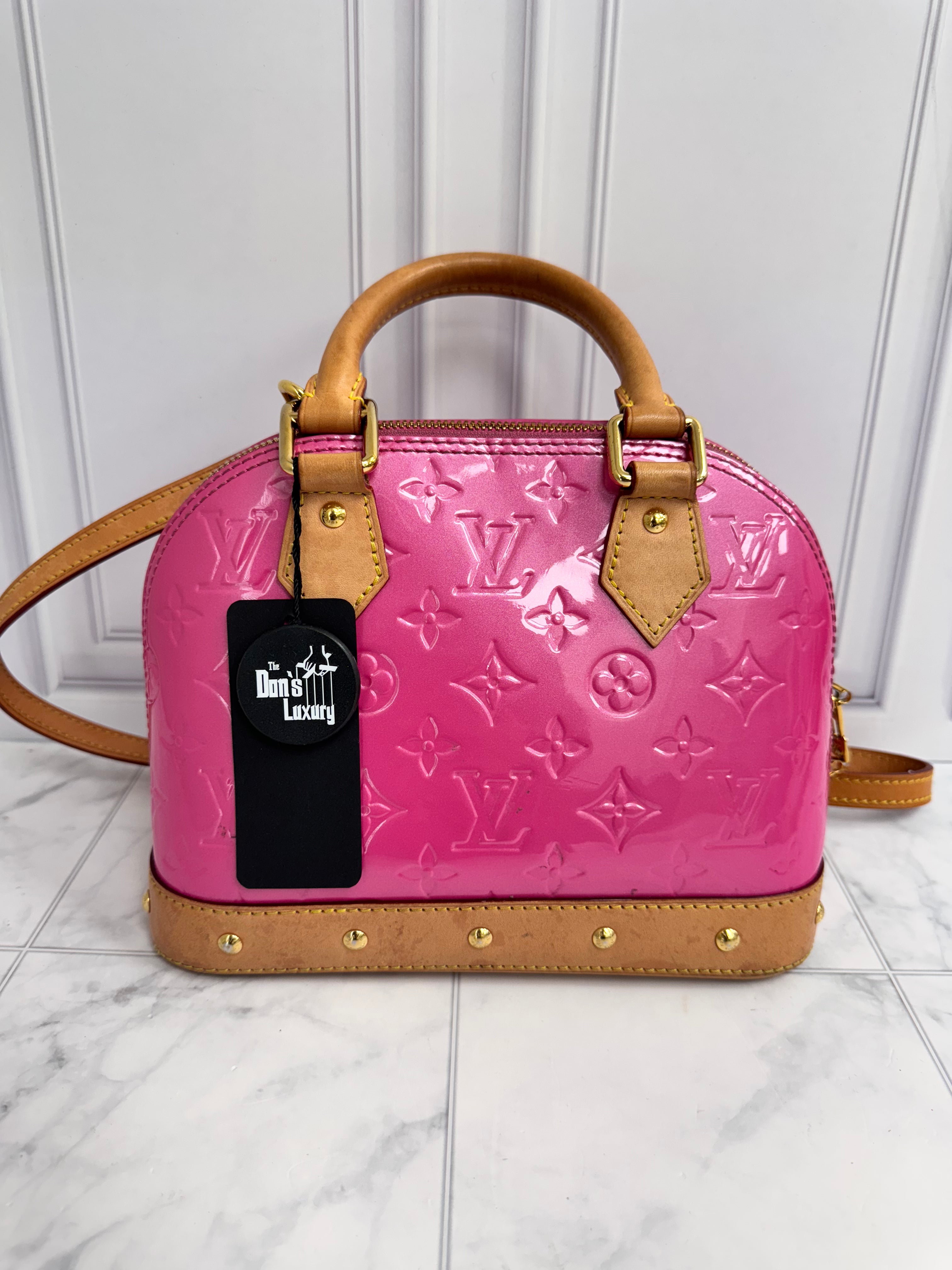 Louis Vuitton Pink Monogram Vernis Alma Handbag BB