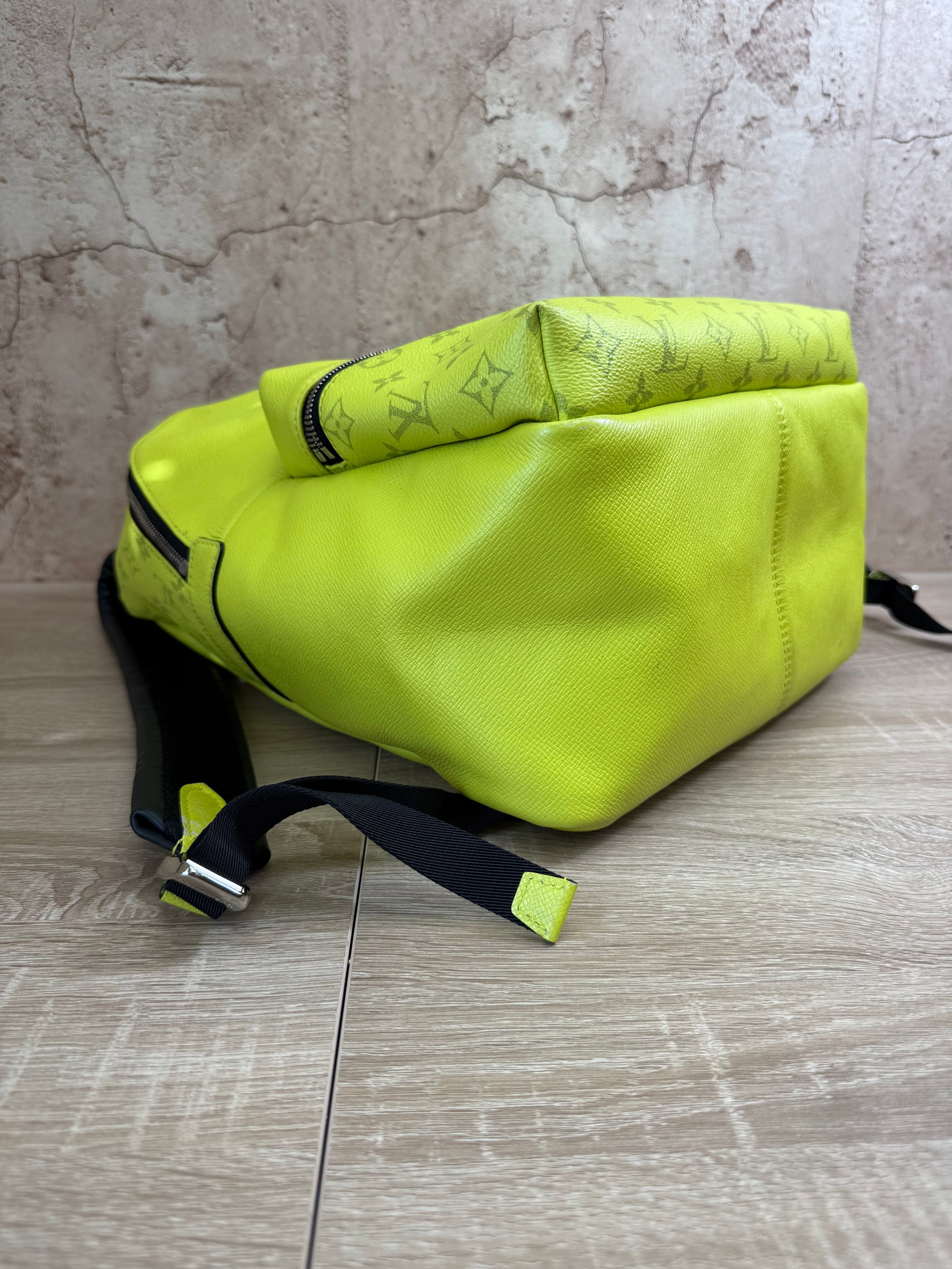 Louis Vuitton Yellow Taiga Monogram Discovery Backpack