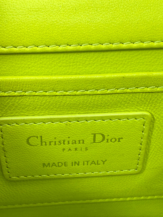 Christian Dior Blue Cannage Leather Clutch Pochette Bag
