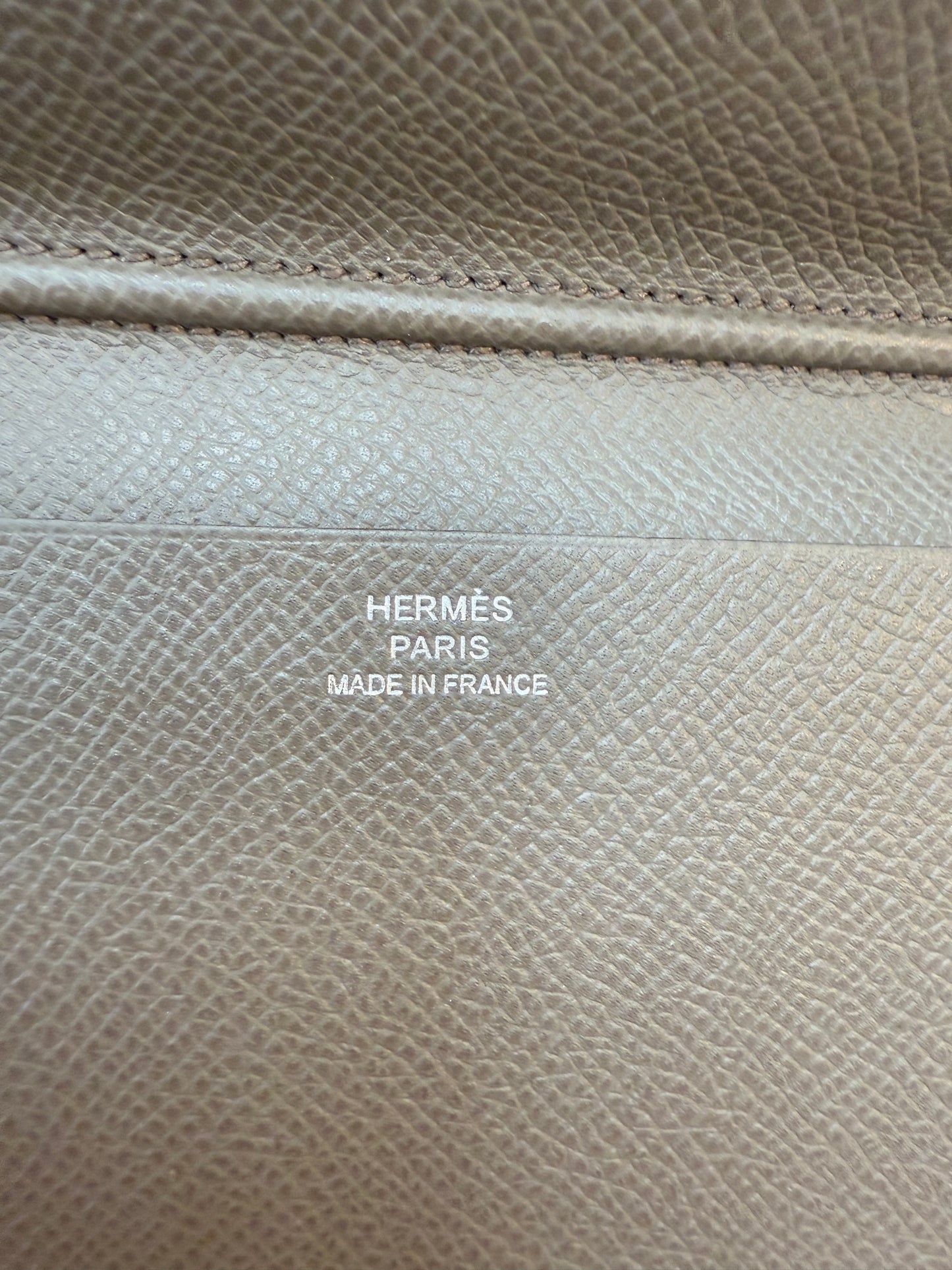 Hermes Grey Leather Passport Agenda