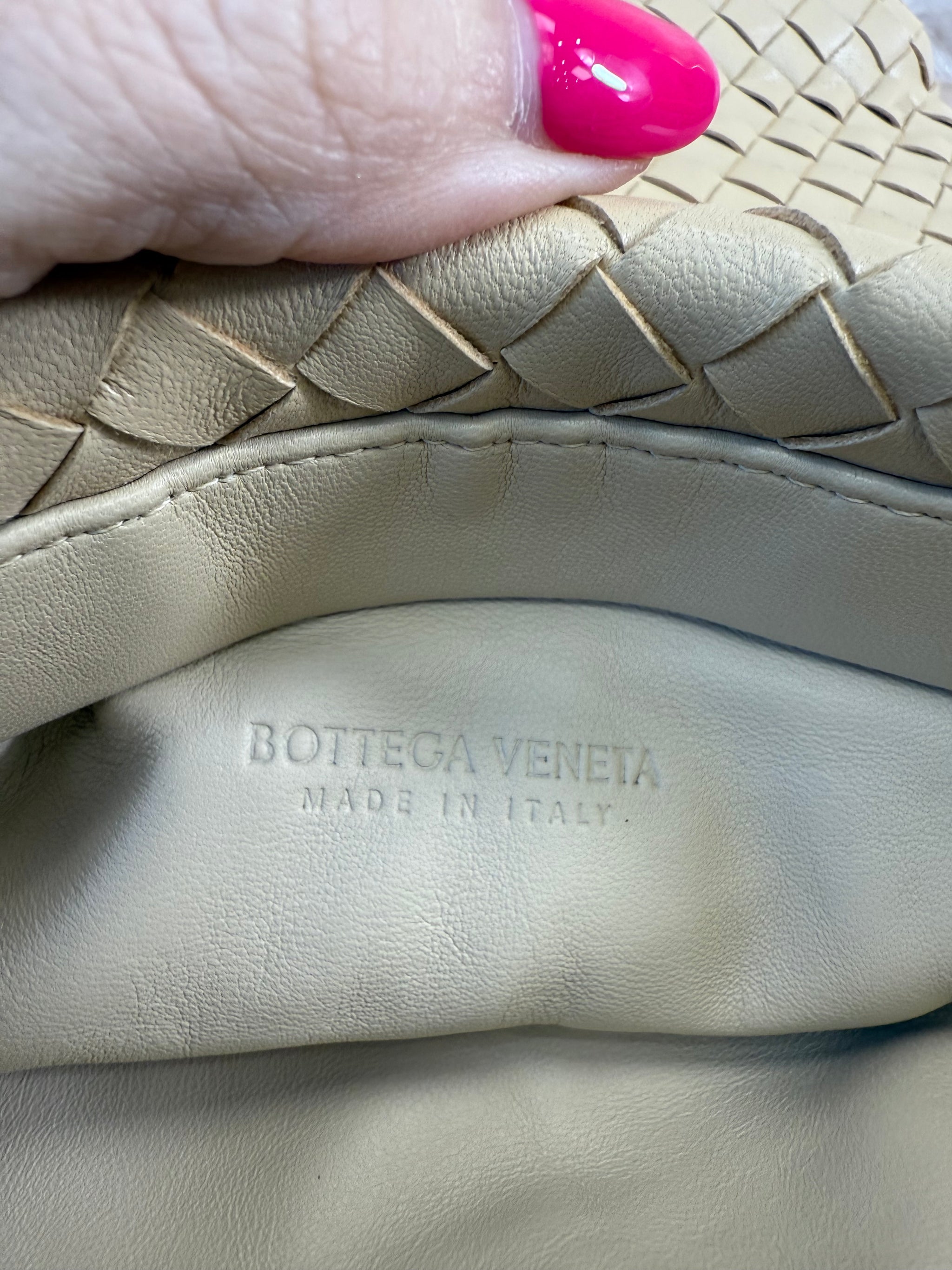 Bottega Veneta Cream Leather Crossbody with Medallions