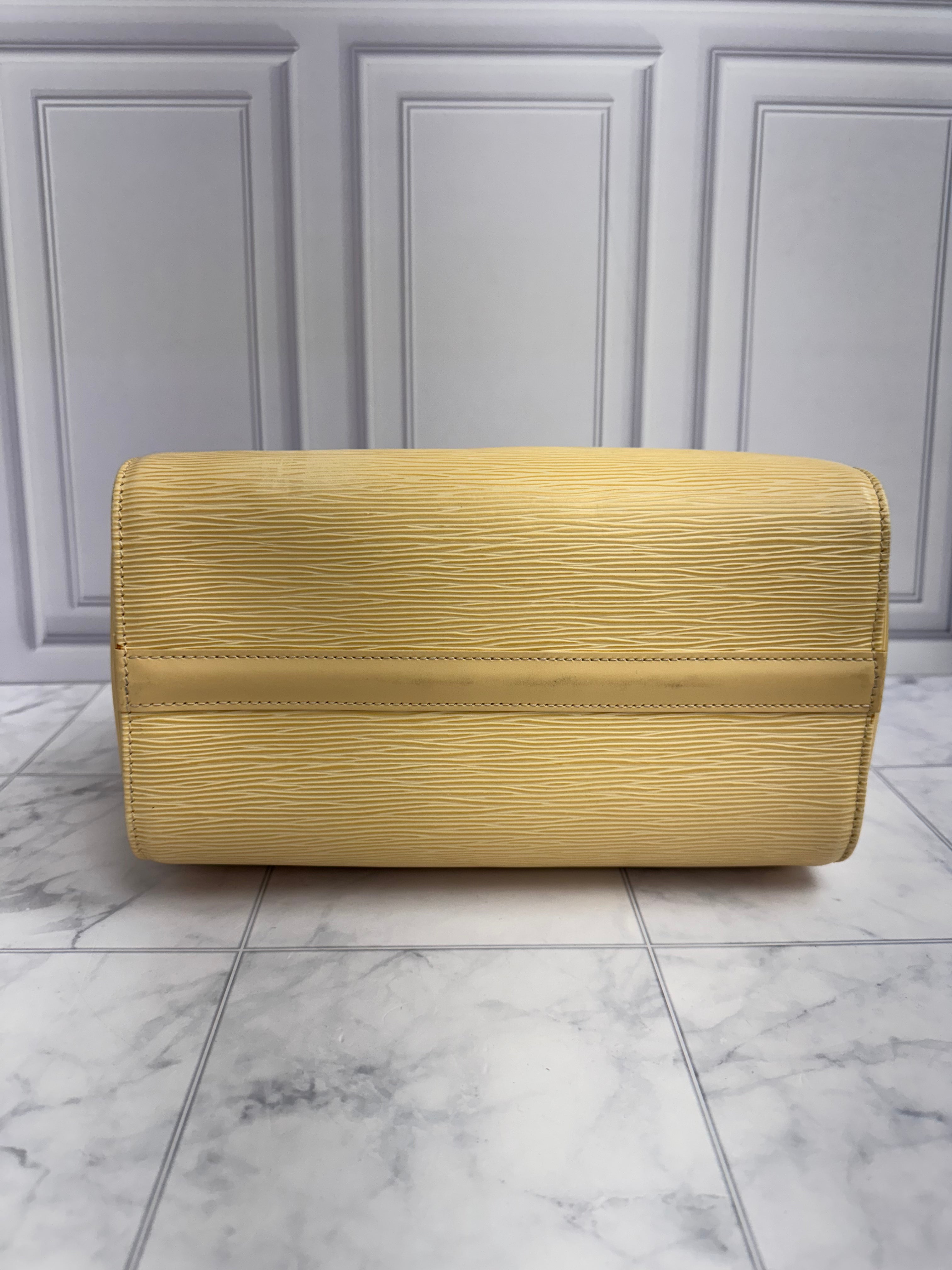 Louis Vuitton Yellow Epi Leather Speedy 25