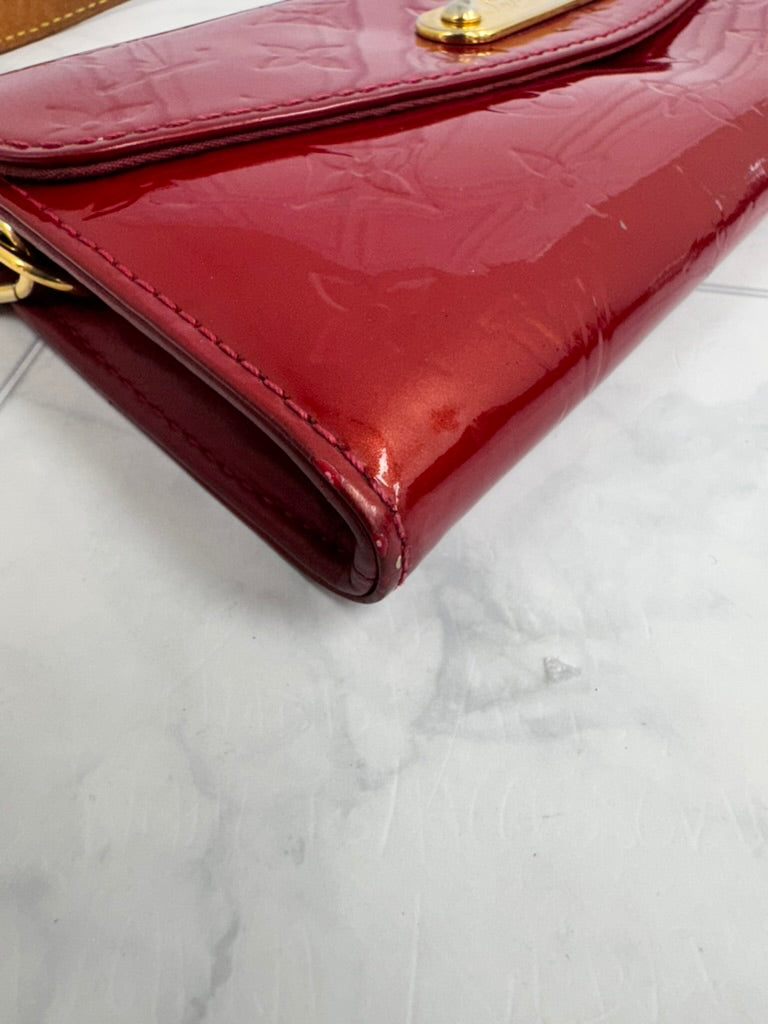 Louis Vuitton Red Monogram Vernis Sunset Boulevard Shoulder Bag