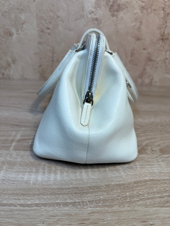 Christian Dior Ivory Leather Flight Shoulder Bag