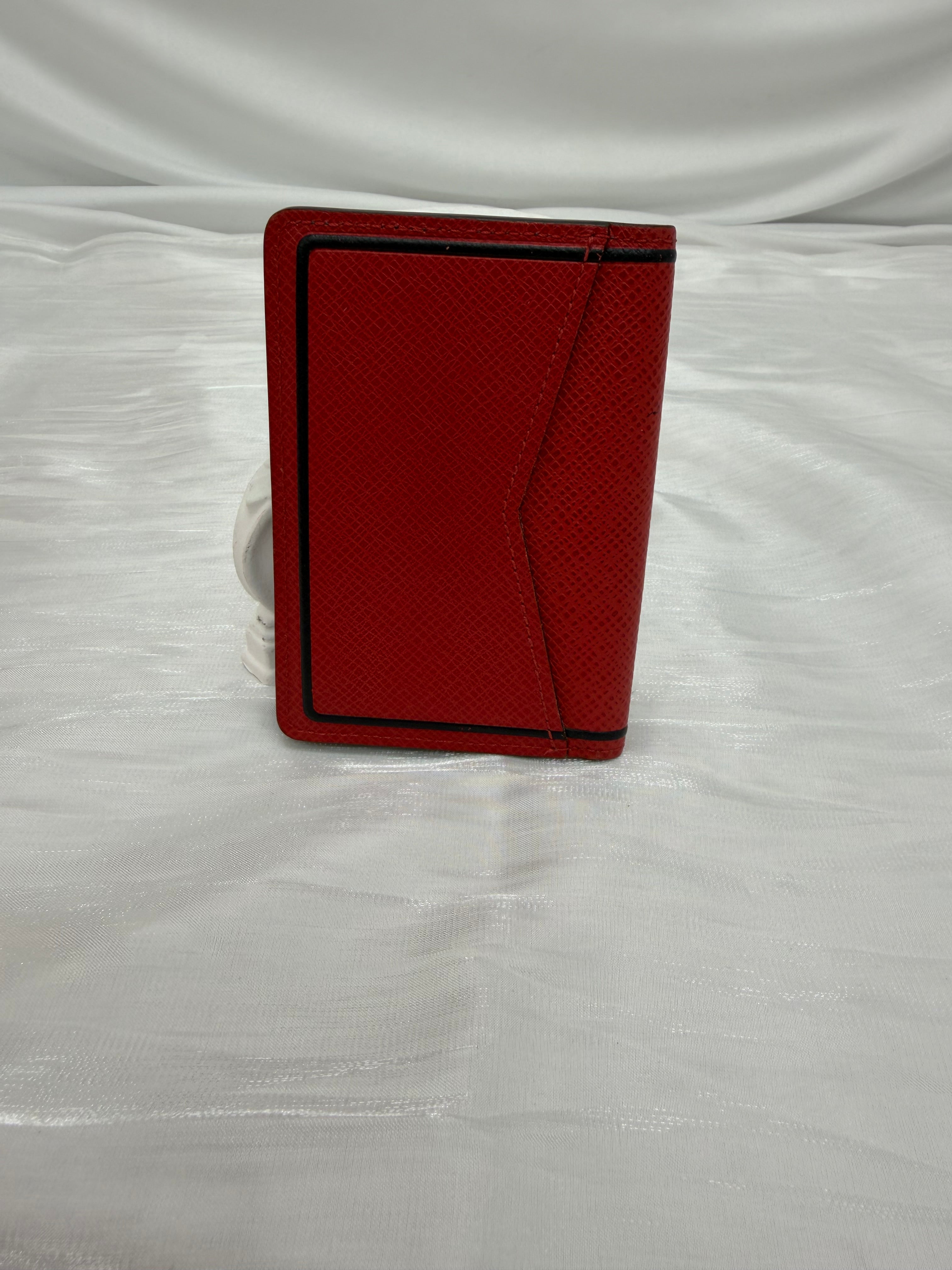 Louis Vuitton Red Taiga Leather Pocket Organizer