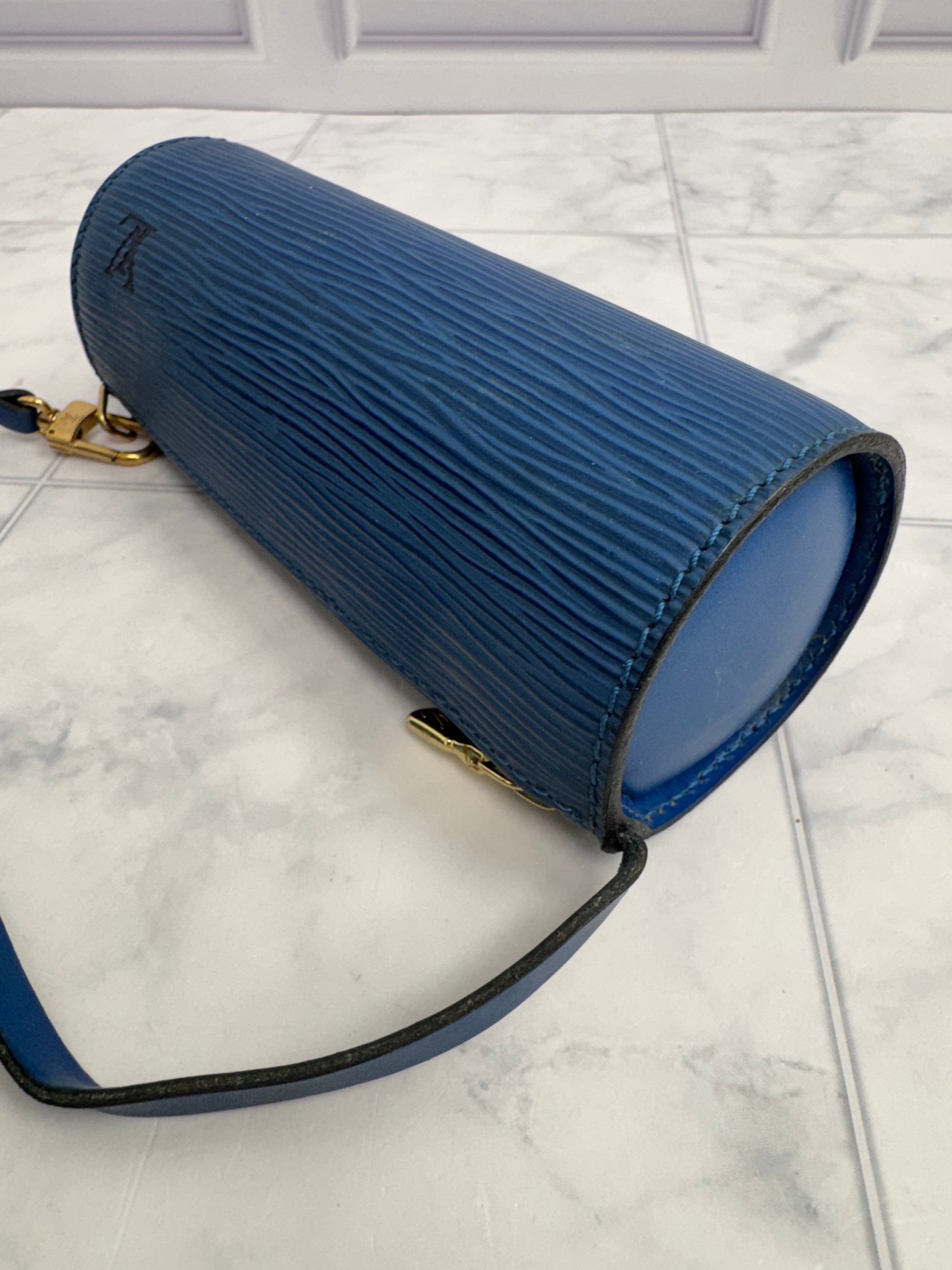 Louis Vuitton Blue Epi Leather Papillon Pochette