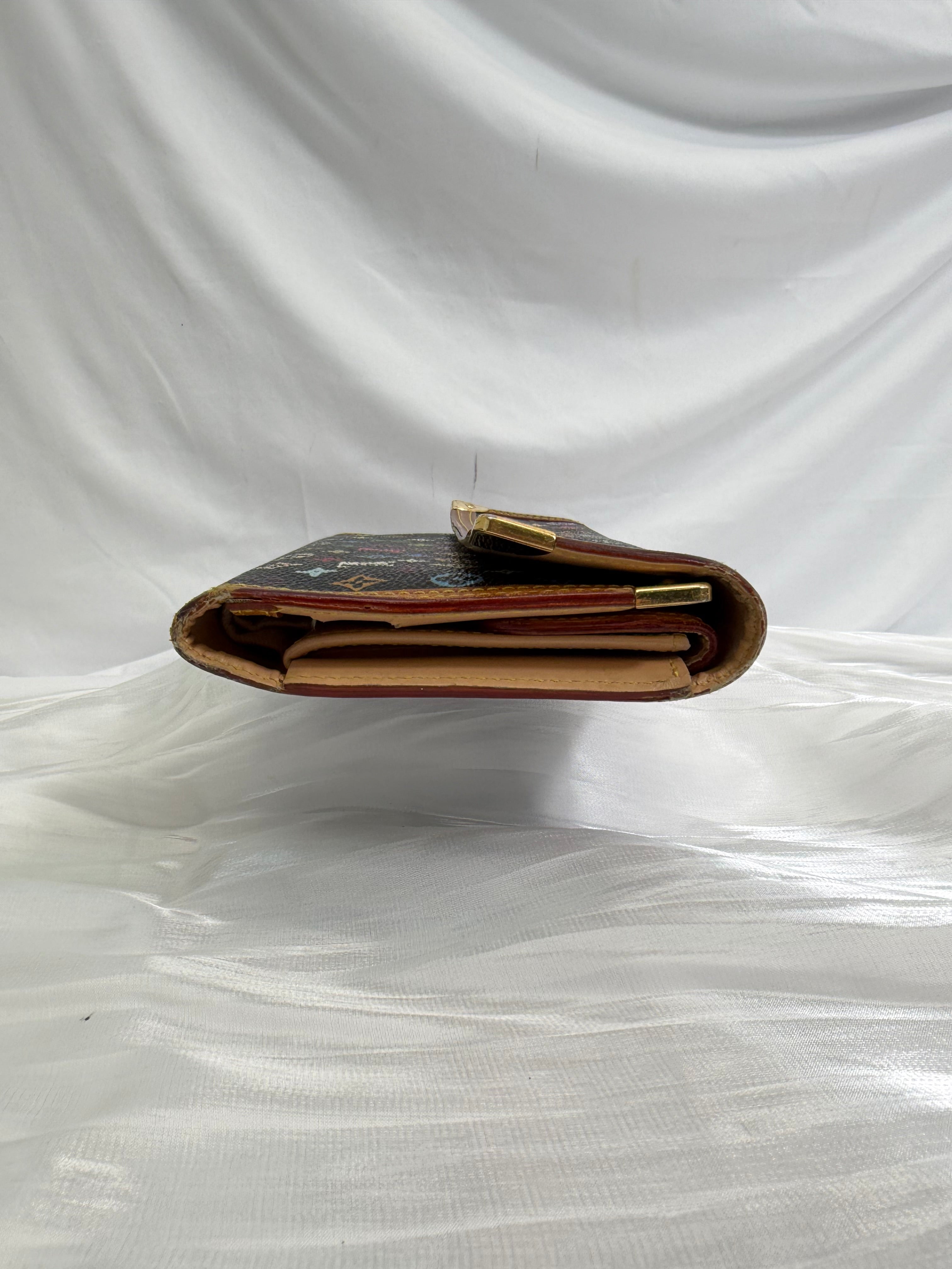 Louis Vuitton Monogram Black Multicolore International Wallet