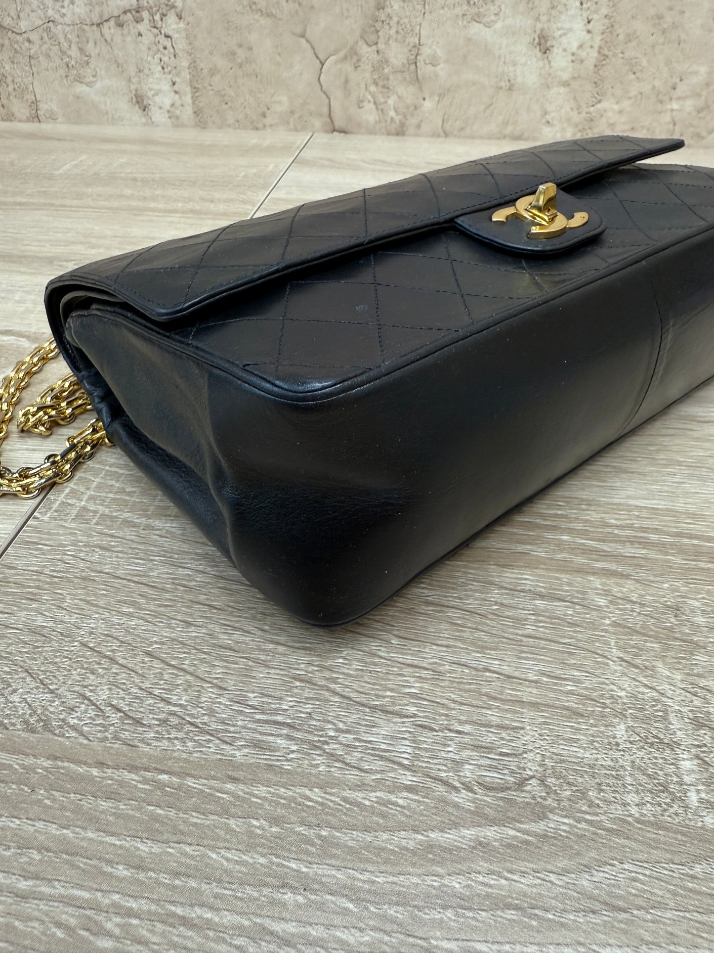 Chanel Black Quilted Calfskin Bijoux Double Flap Bag
