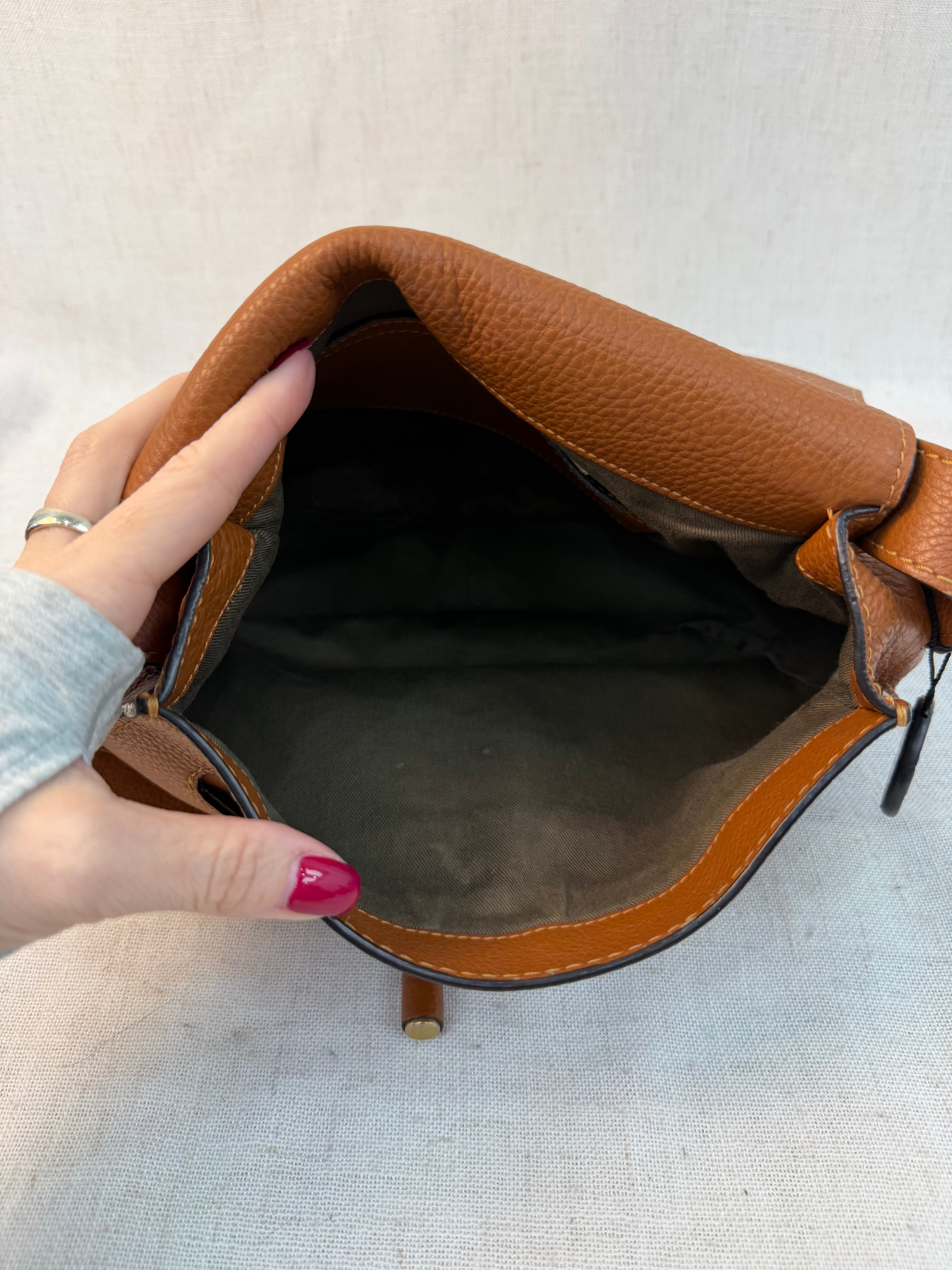 Chloe Tan Calfskin Medium Marcie Saddle Bag