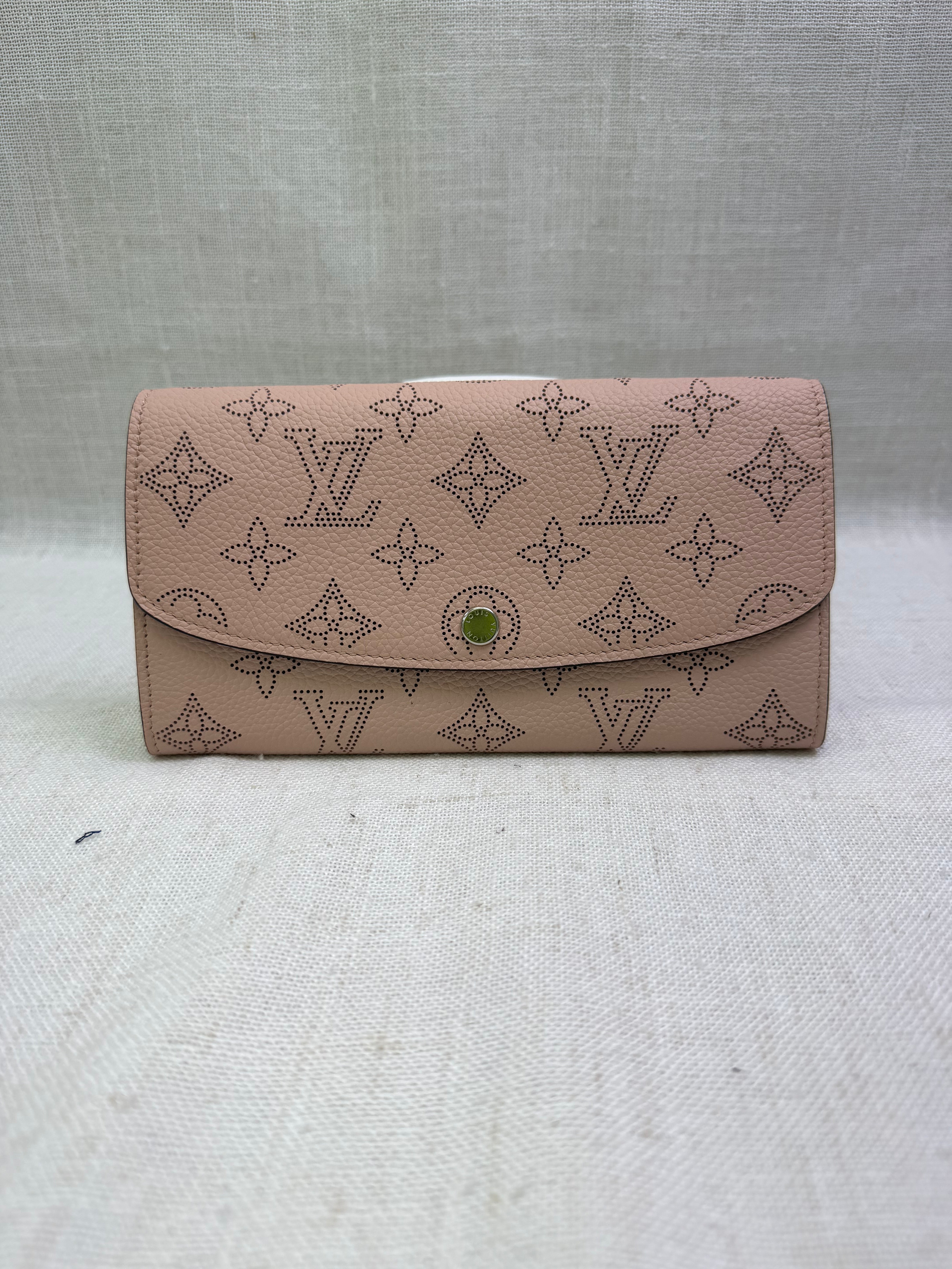 BRAND NEW- Louis Vuitton Pink Mahina Leather Sarah Wallet