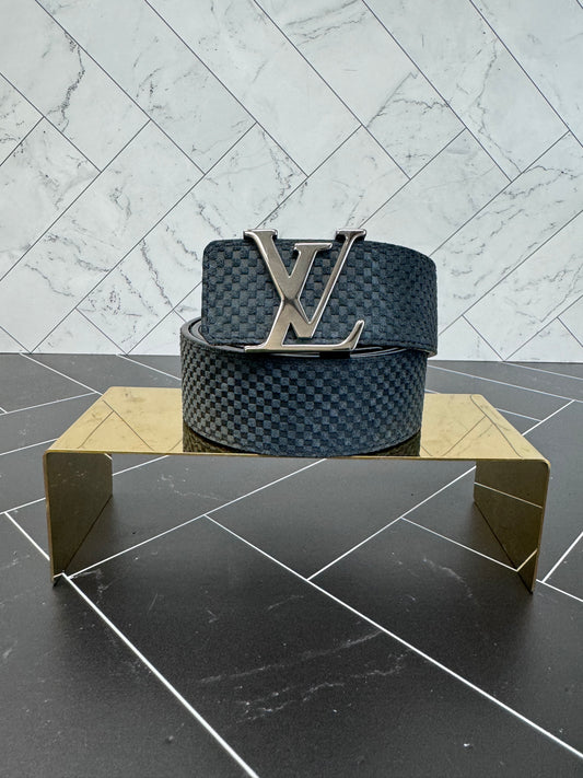 Louis Vuitton Black Micro Damier Belt 90/36