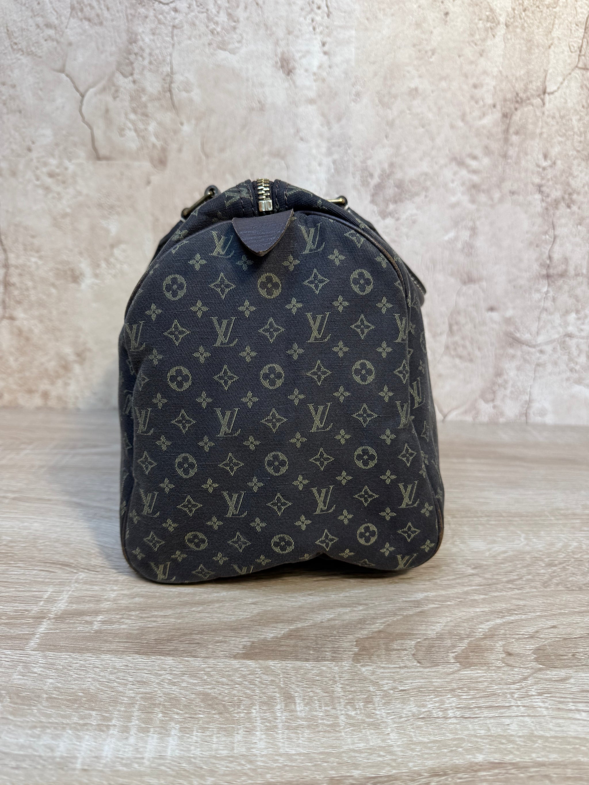 Louis Vuitton Brown Mini Lin Speedy 30