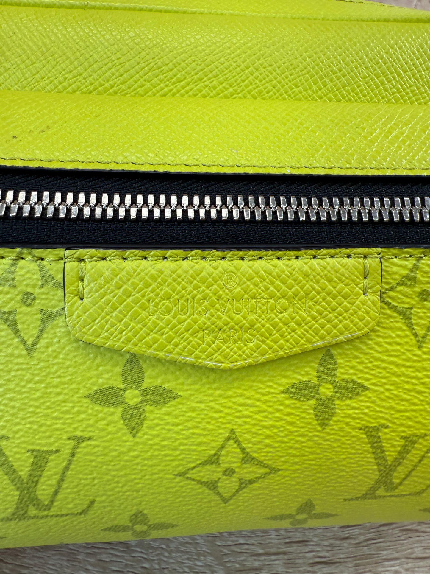 LIKE NEW Louis Vuitton Monogram Yellow Taigarama Outdoor Bumbag