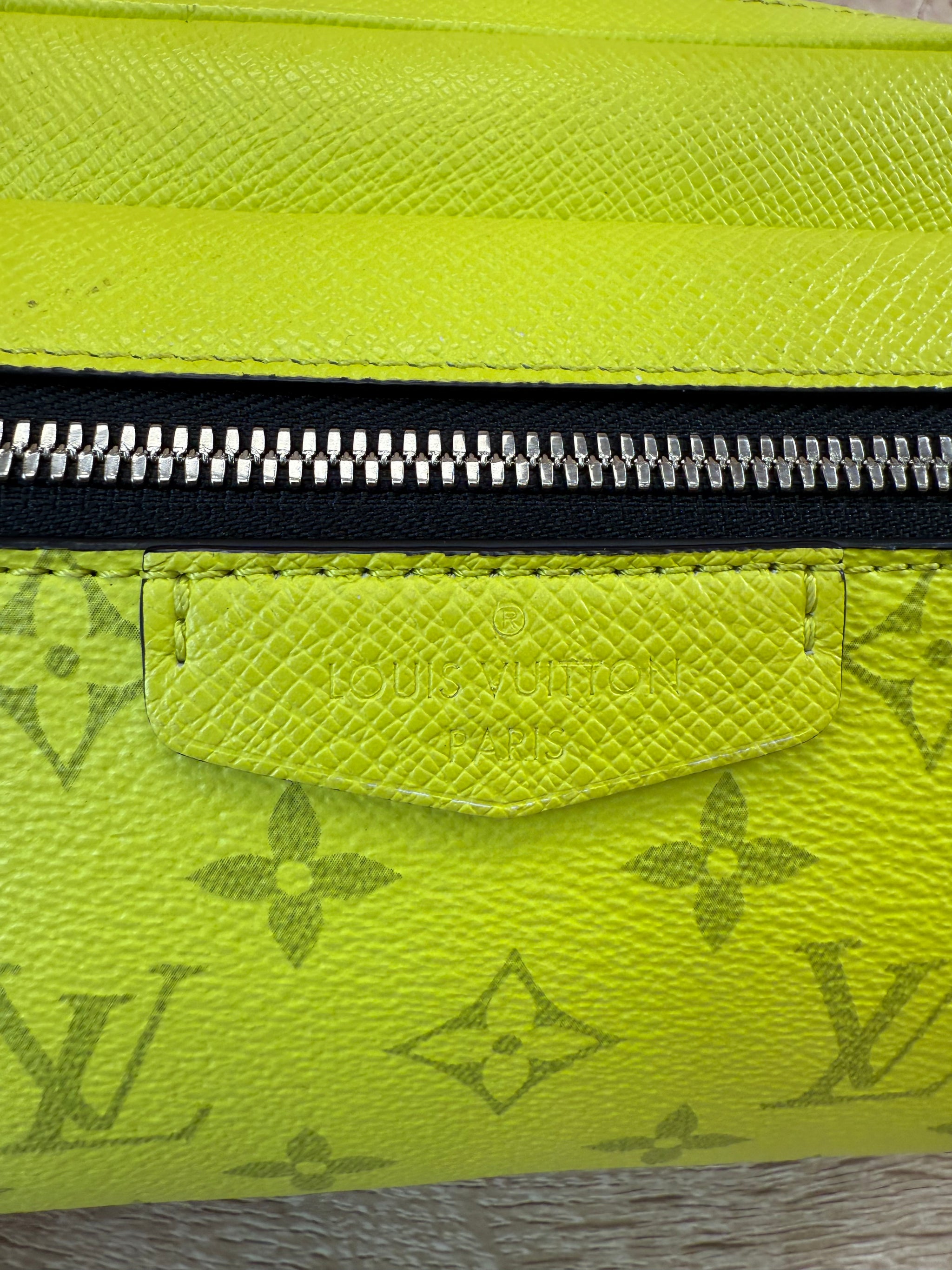 LIKE NEW Louis Vuitton Monogram Yellow Taigarama Outdoor Bumbag