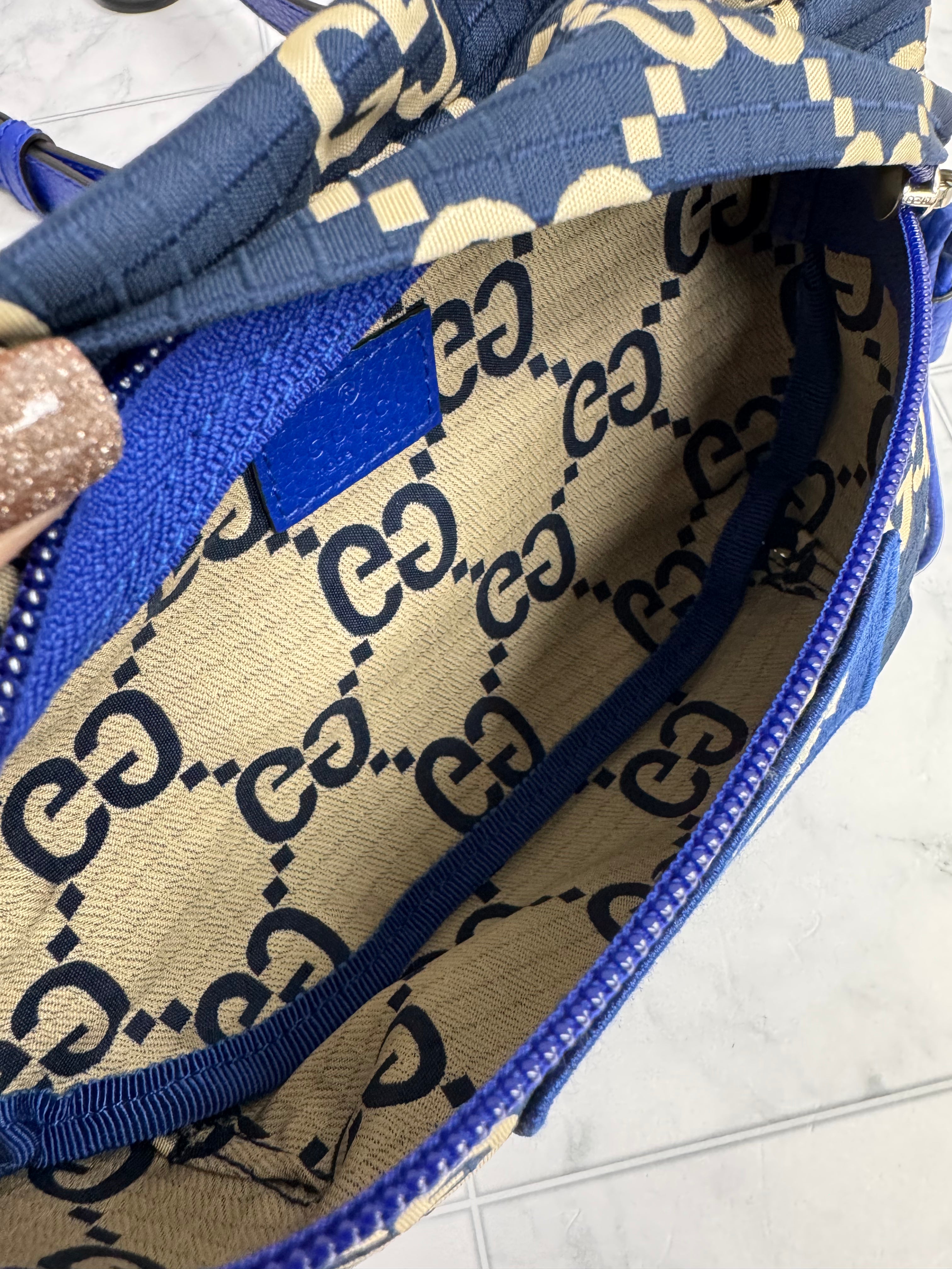 *DONS DROP* Gucci Blue GG Canvas Ripstop Belt bag