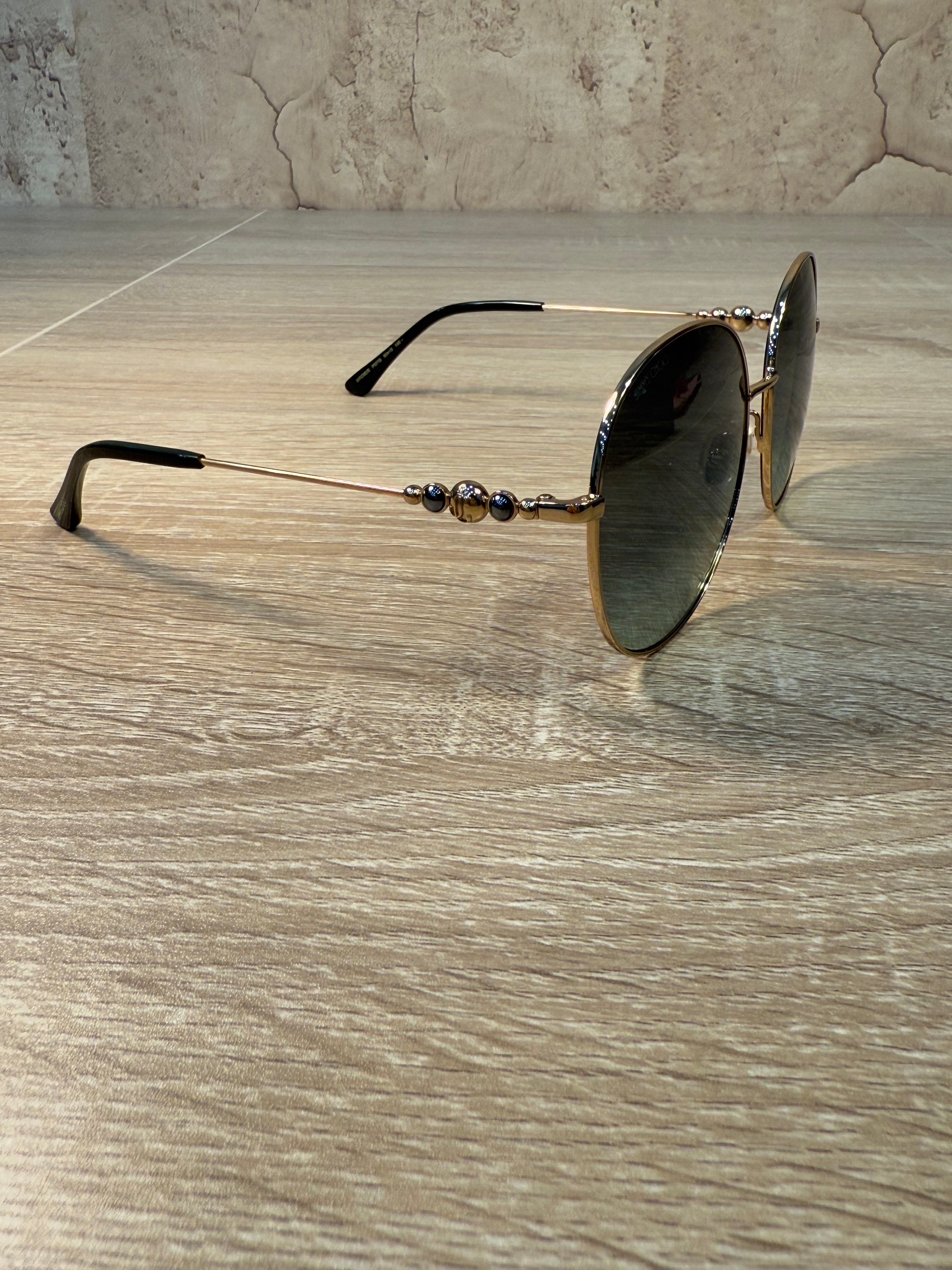 BRAND NEW Jimmy Choo Gold & Black Sunglasss