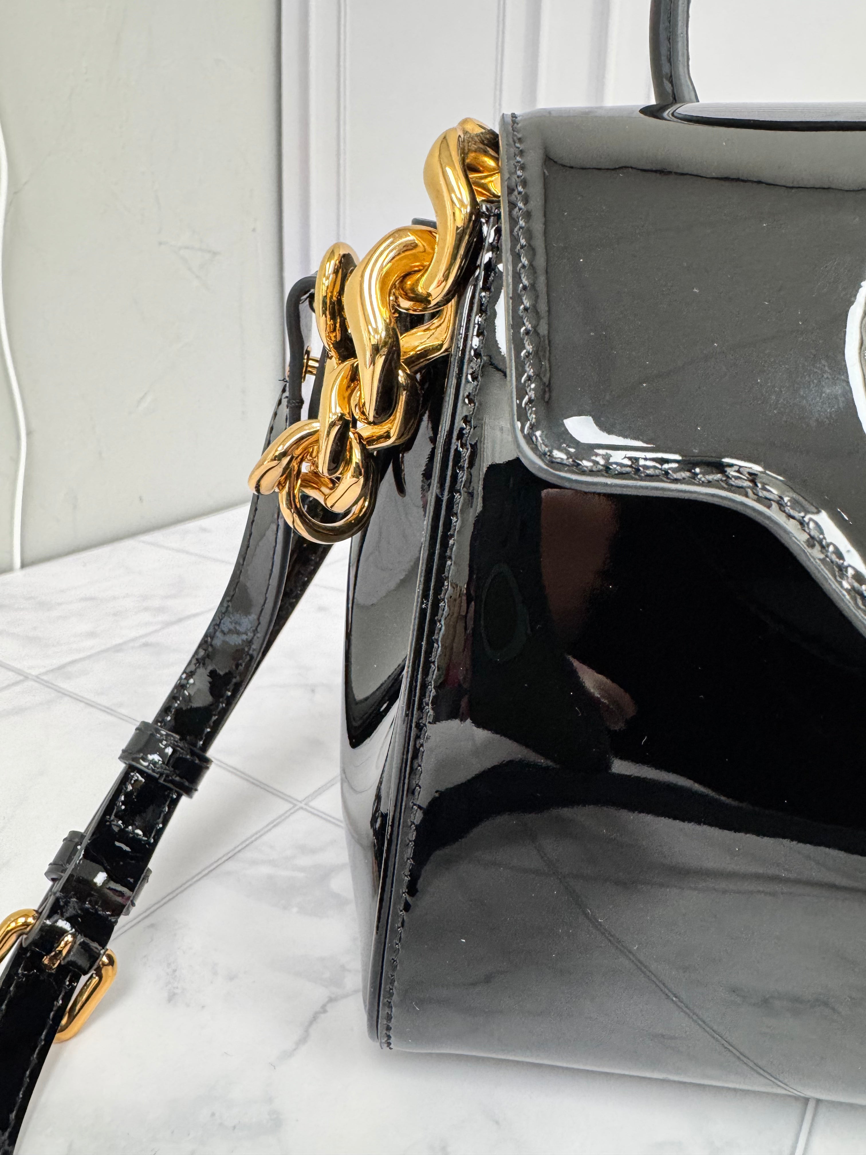 *DONS DROP* Versace Black Patent Leather La Medusa Small Bag