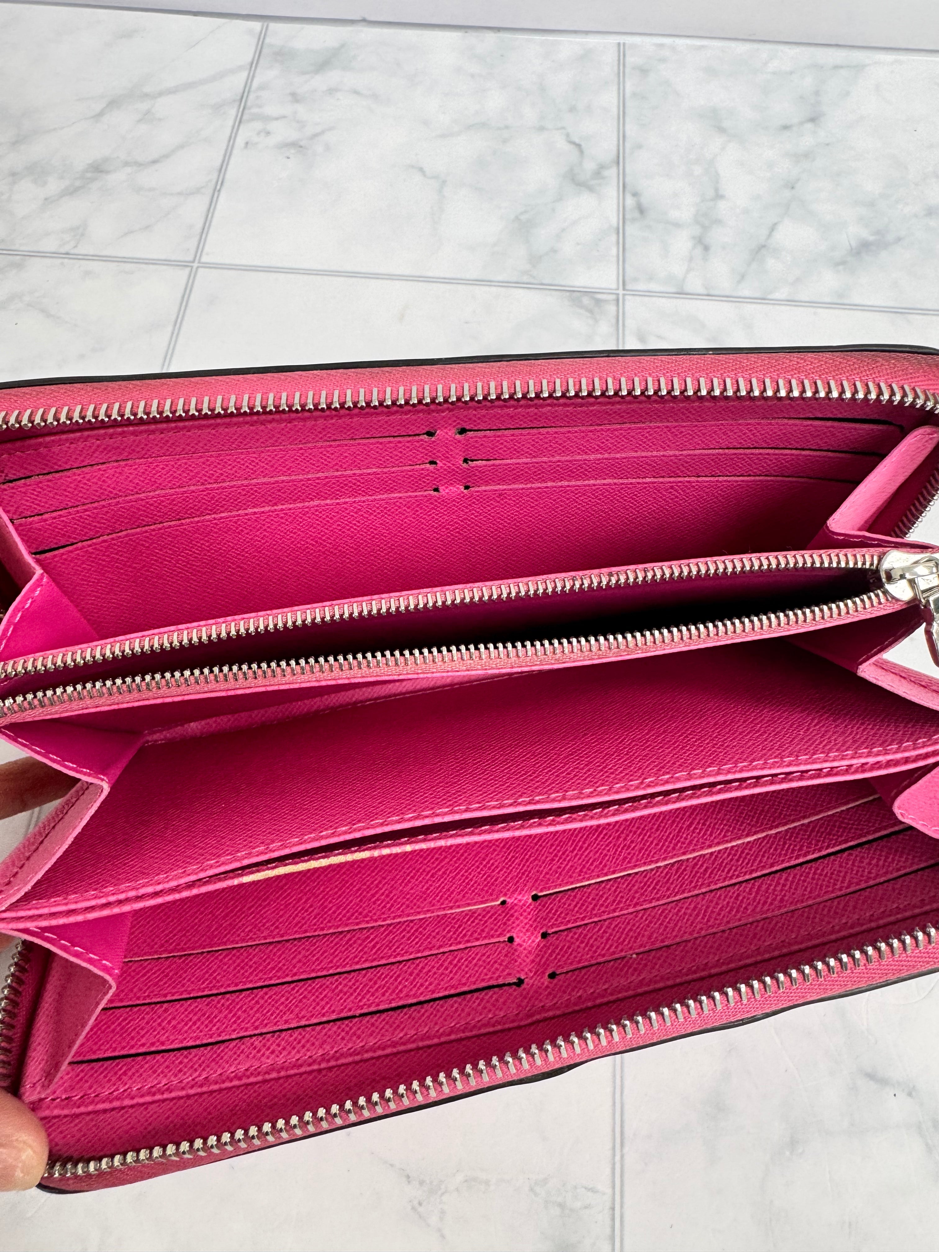 Louis Vuitton Pink Epi Zippy Wallet