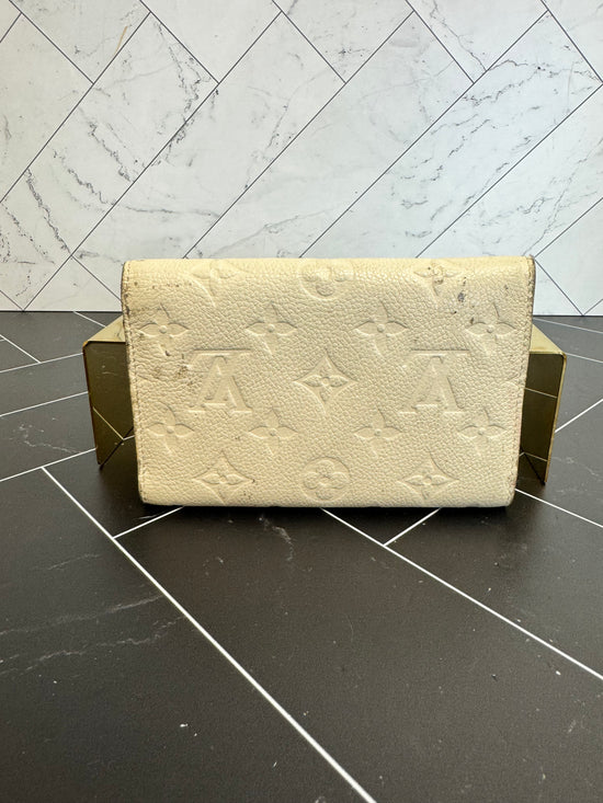 Louis Vuitton Ivory Empreinte Portefeuille Curieuse Compact Wallet