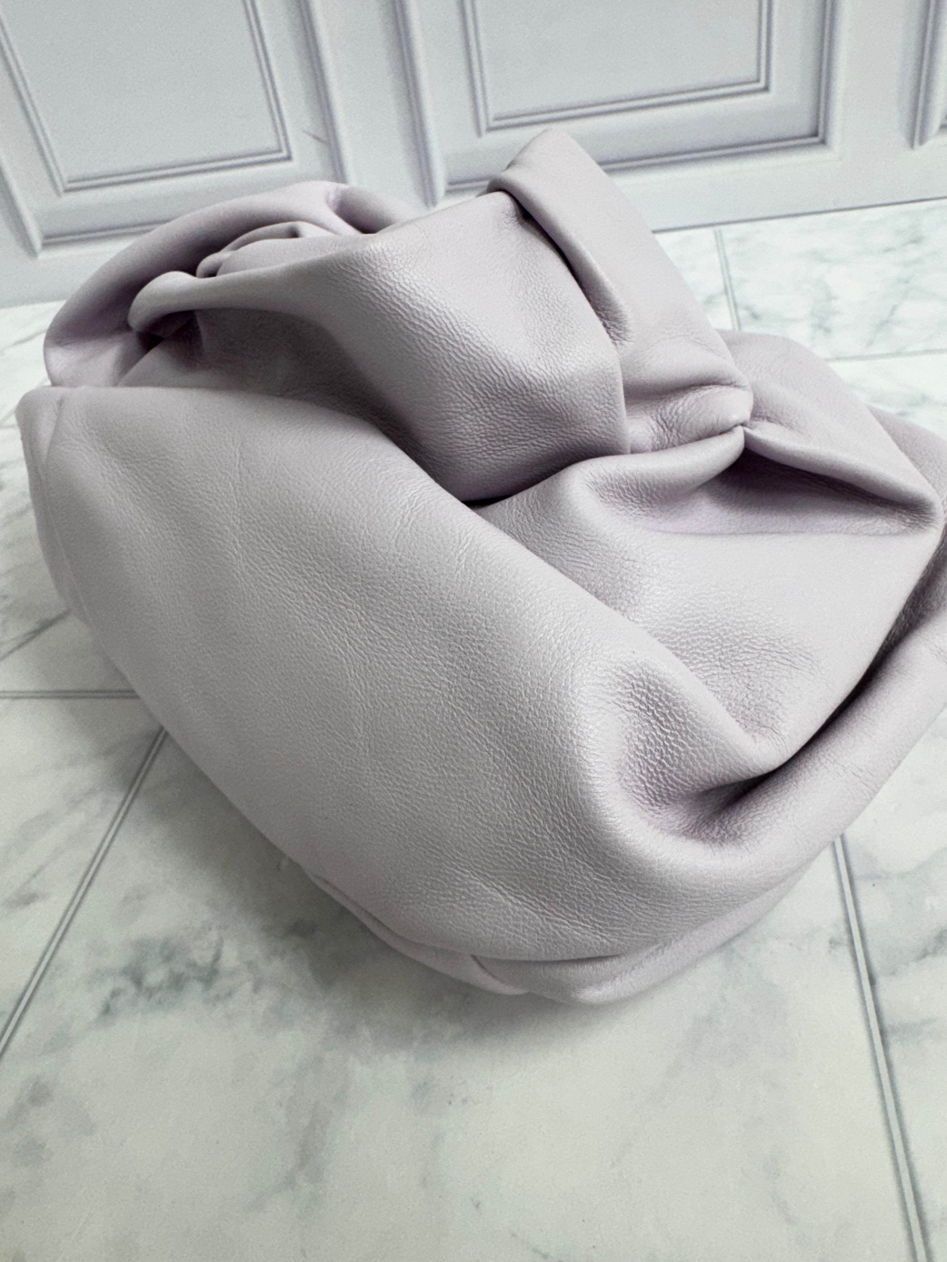 Burberry Light Purple Leather Rose Clutch