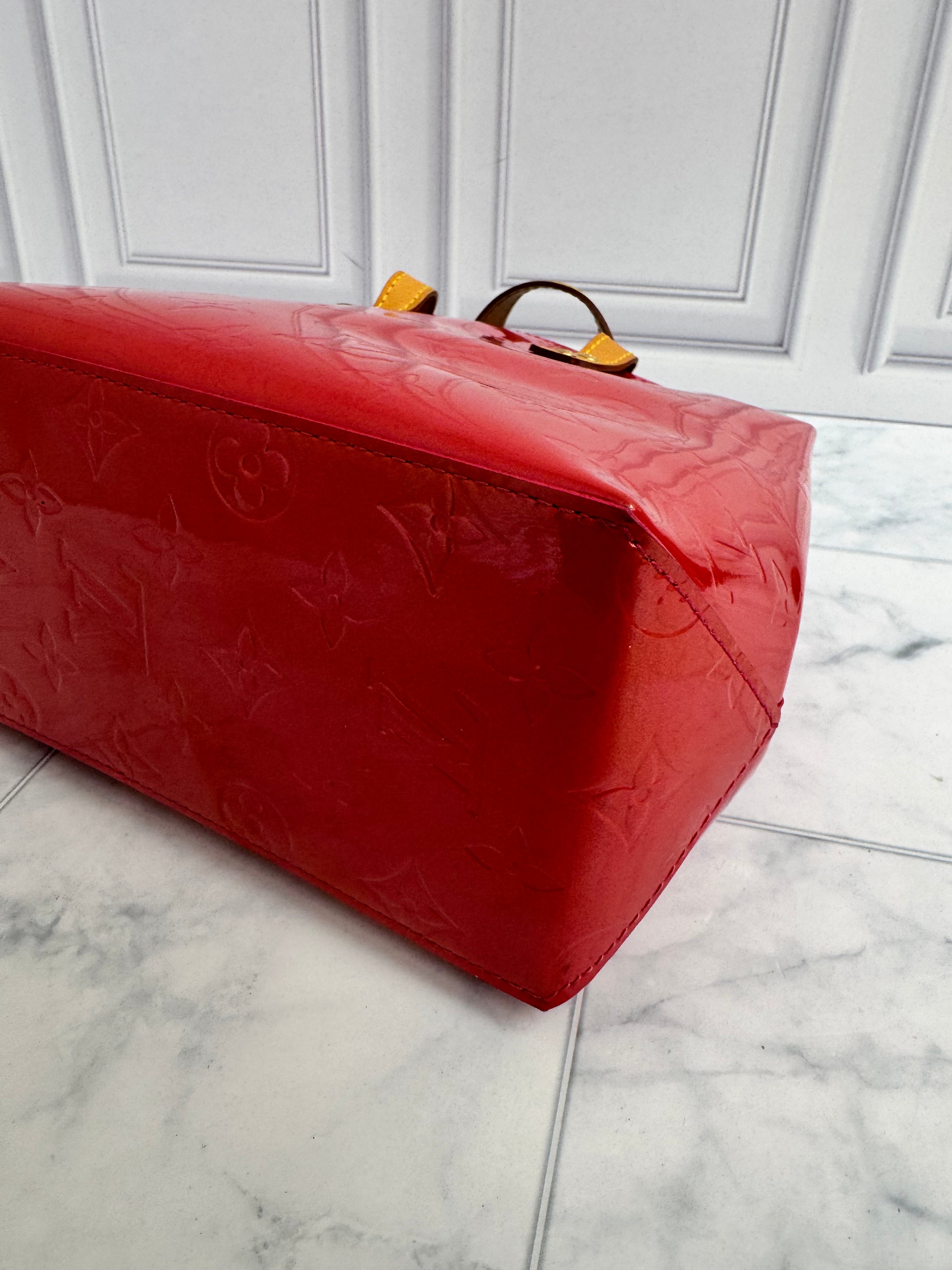 Louis Vuitton Red Vernis Reade Hand Bag PM