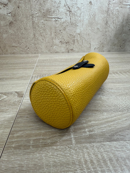 Fendi Mustard Yellow Leather Watch Case