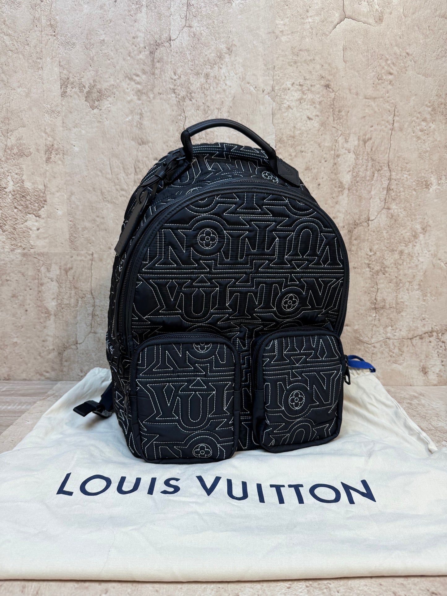 BRAND NEW Louis Vuitton Limited Edition Nylon Snow Capsule Embroidered Backpack