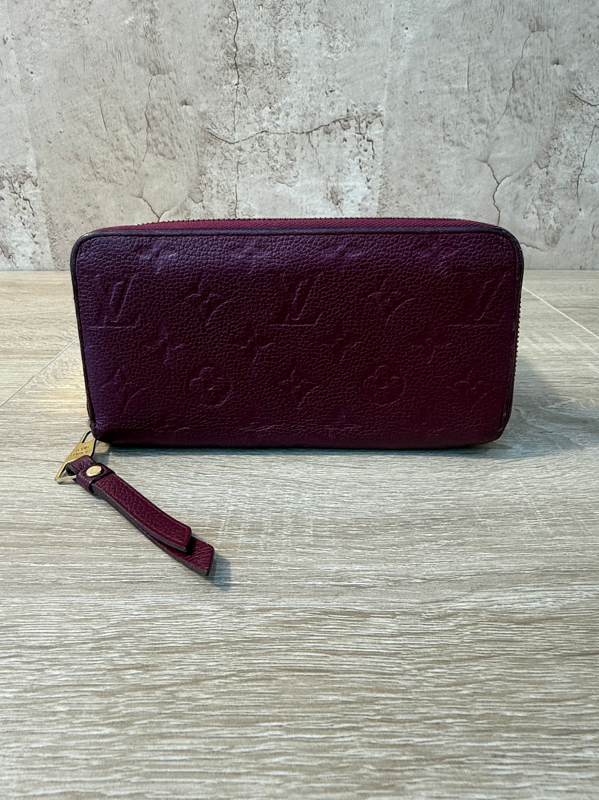 Louis Vuitton Wine Monogram Empreinte Zippy Wallet