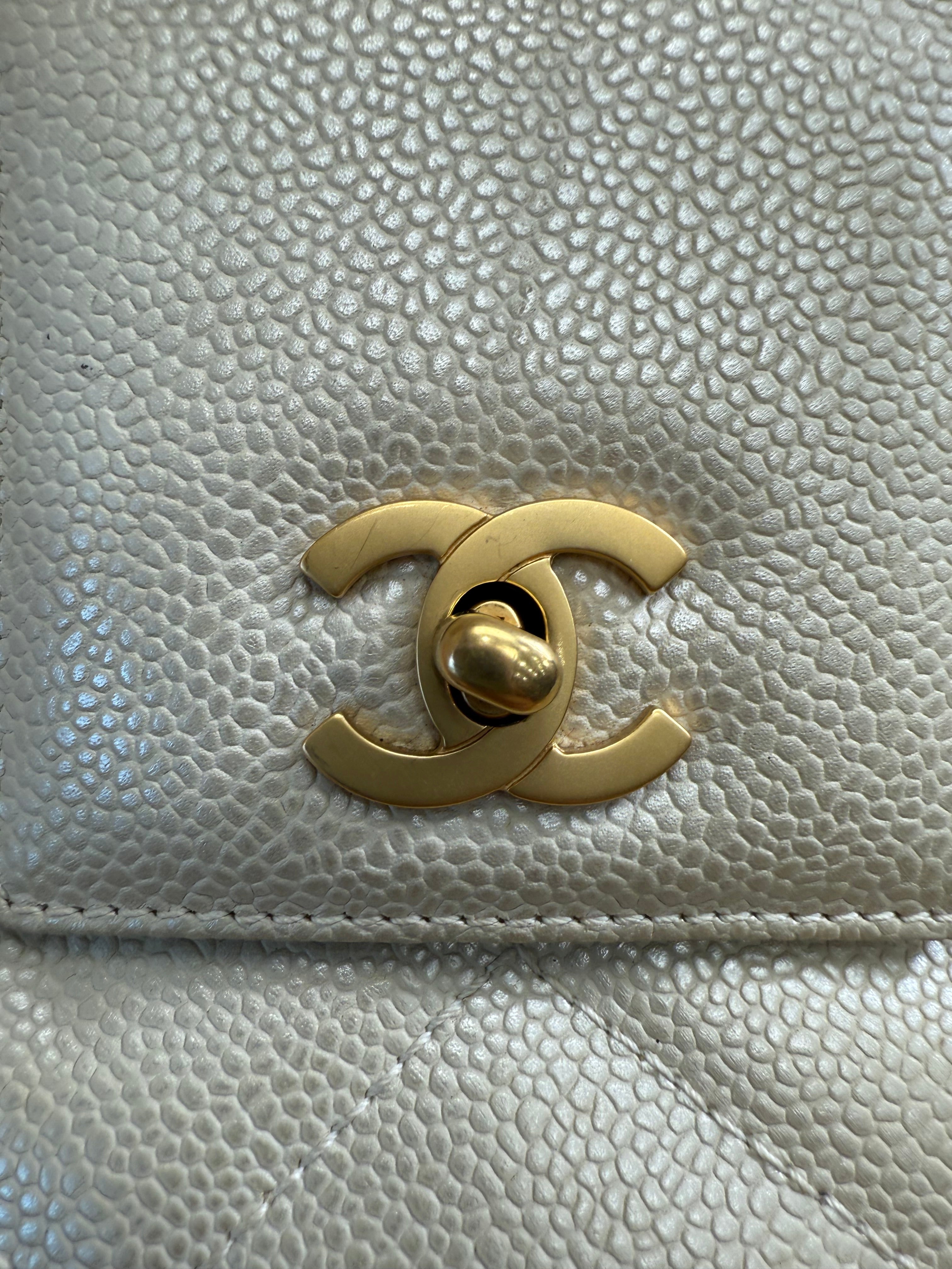 Chanel Pearl Quilted Caviar Shoulder Bag