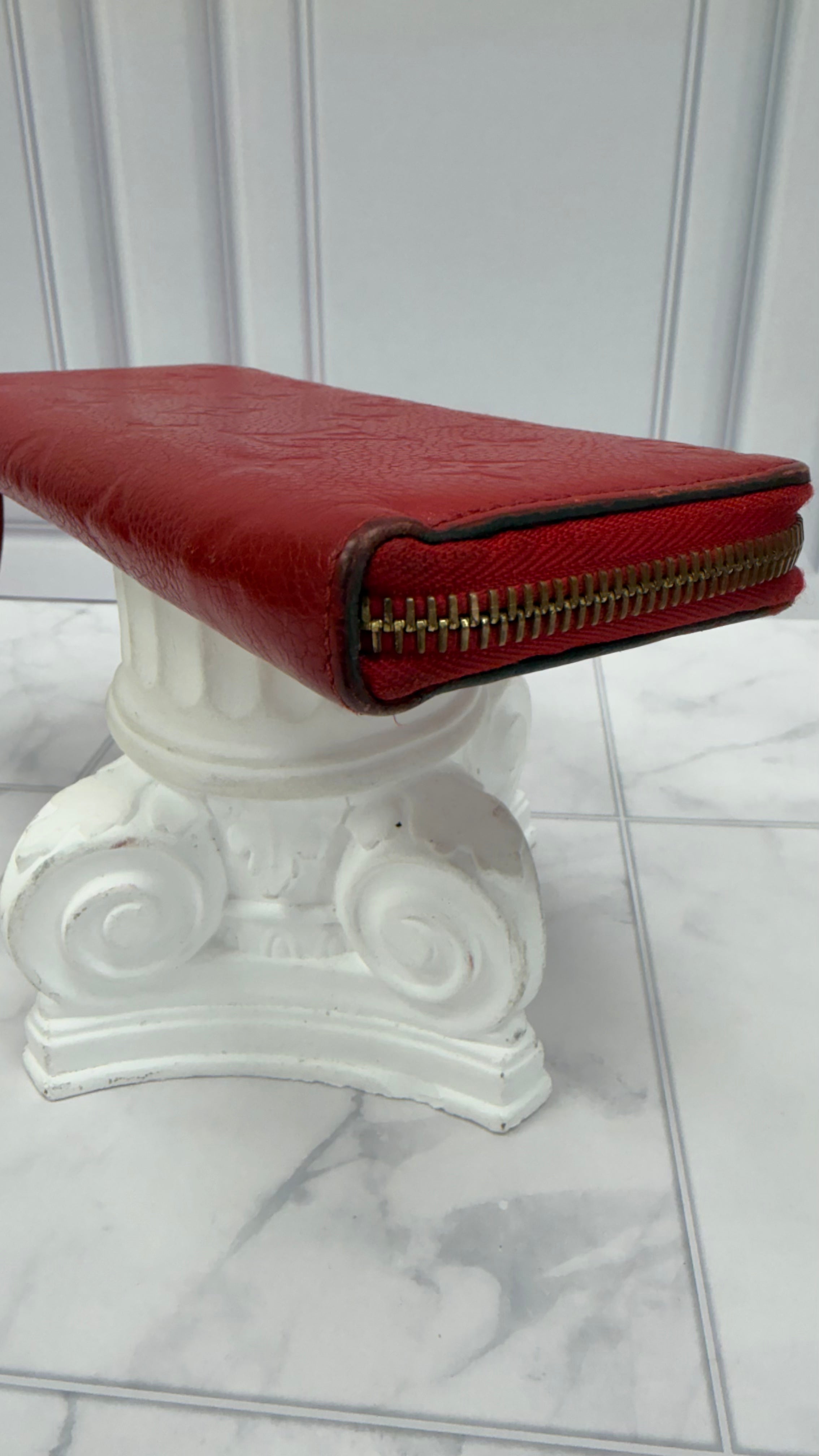*DONS DROP* Louis Vuitton Red Empreinte Leather Long Zippy Wallet