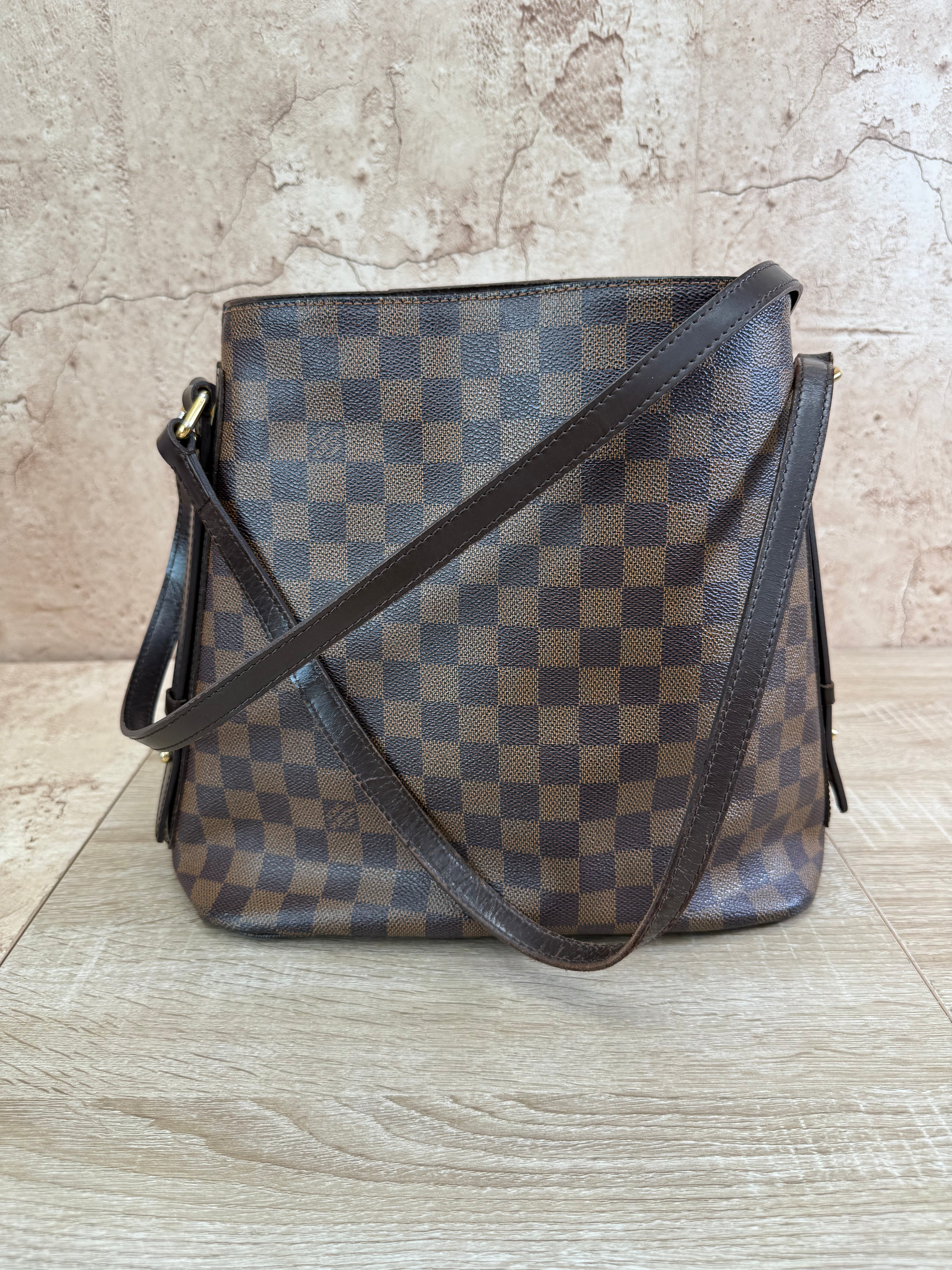 Louis Vuitton Damier Ebene Cabas Rivington Hobo Bag