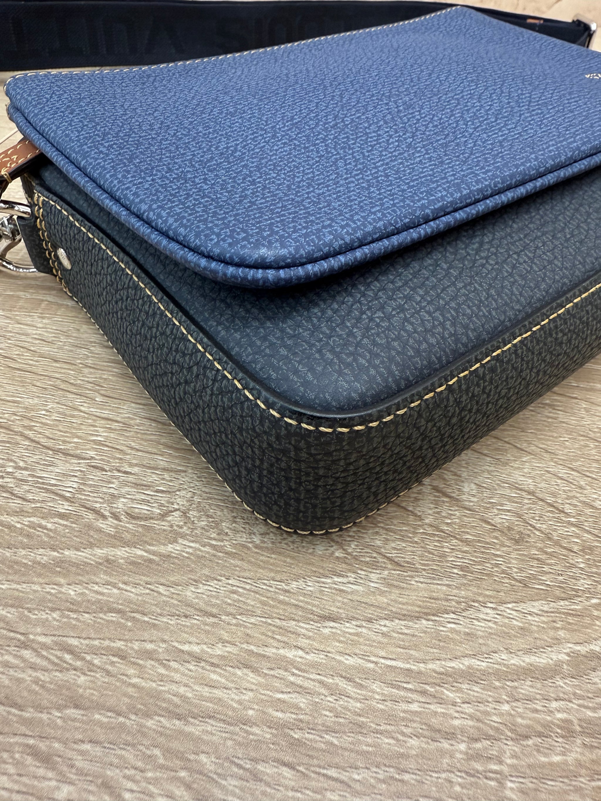 BRAND NEW- Louis Vuitton Blue Taurillon Leather Trio Messenger Bag