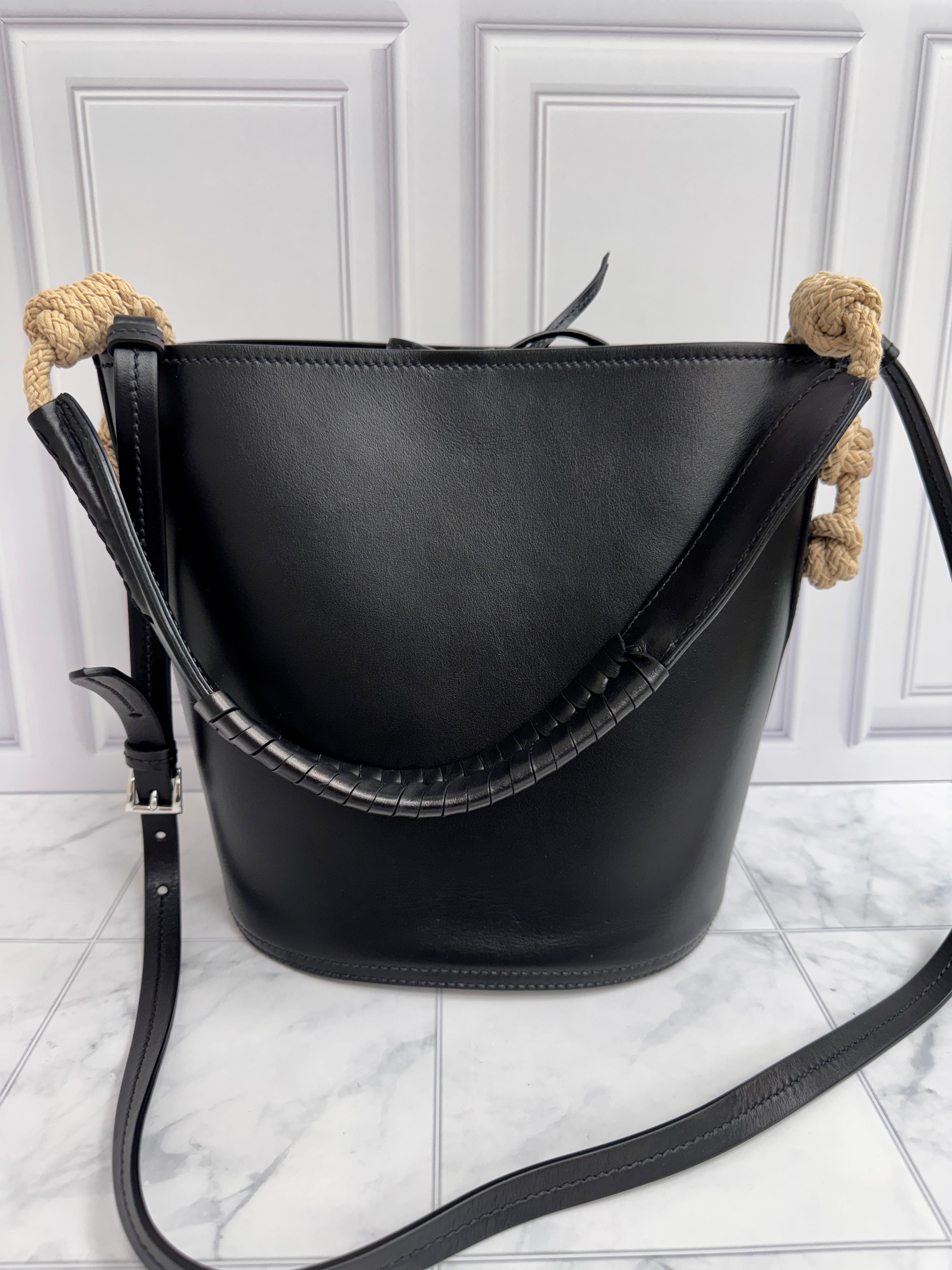 *DONS DROP* Prada Black City Calfskin Leather Tambour Bucket Bag