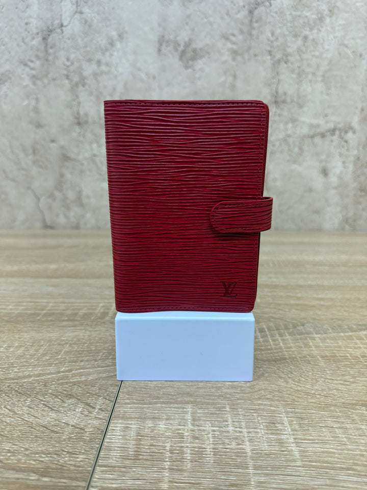 Louis Vuitton Red Epi Leather Passport Agenda PM