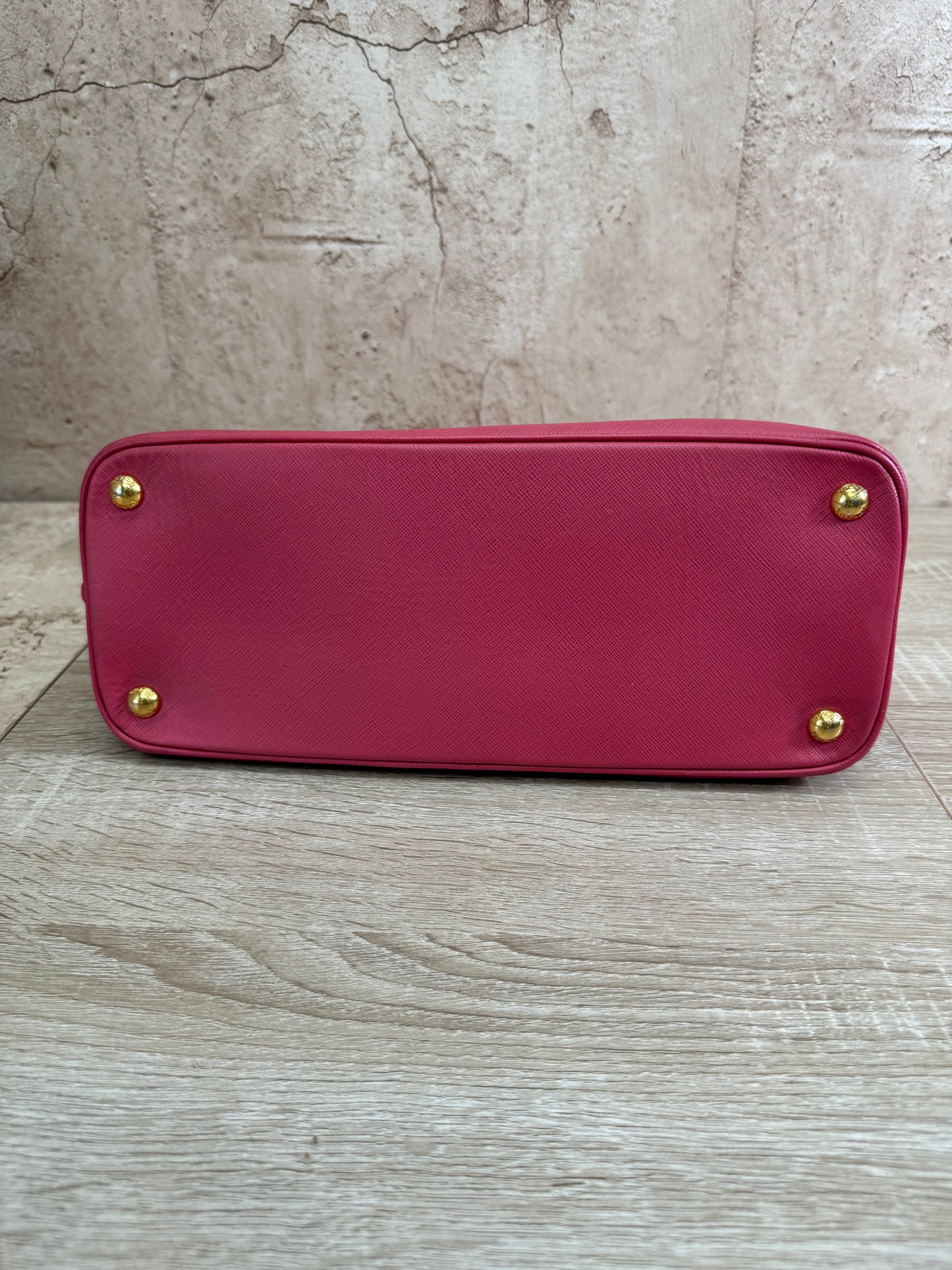 Prada Pink Saffiano Leather Dome 2way Bag