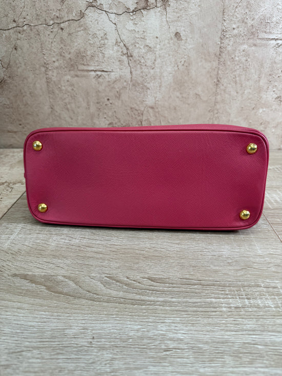 Prada Pink Saffiano Leather Dome 2way Bag