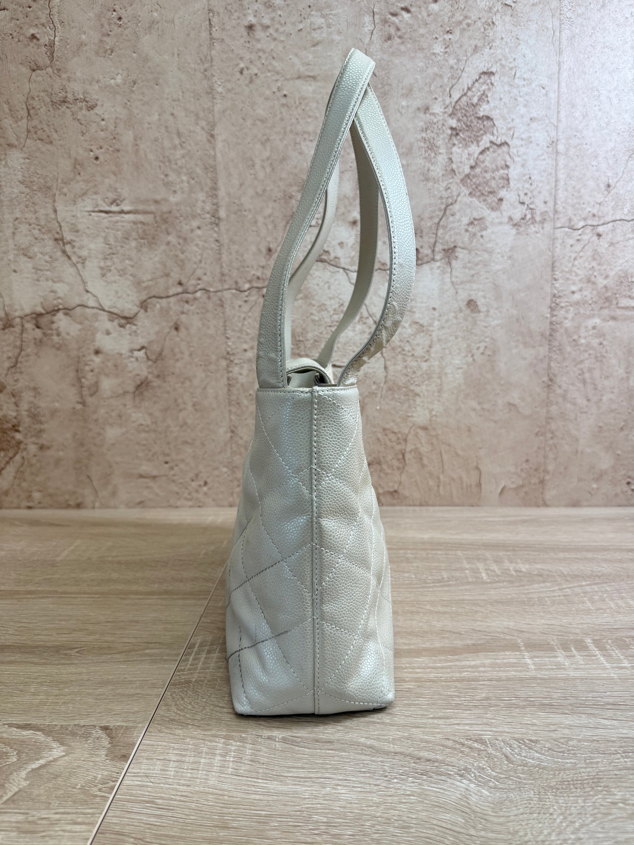 Chanel Pearl Quilted Caviar Shoulder Bag