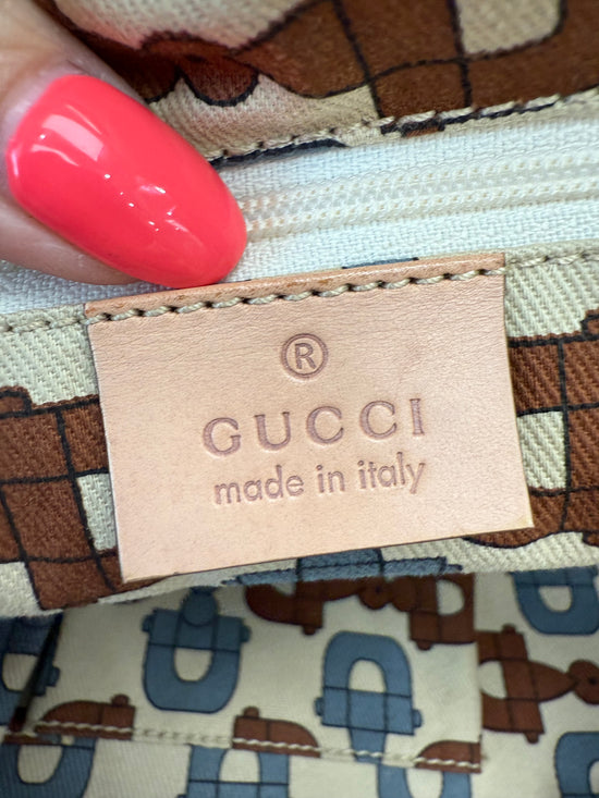 Gucci Ivory Canvas New Britt Tote Bag