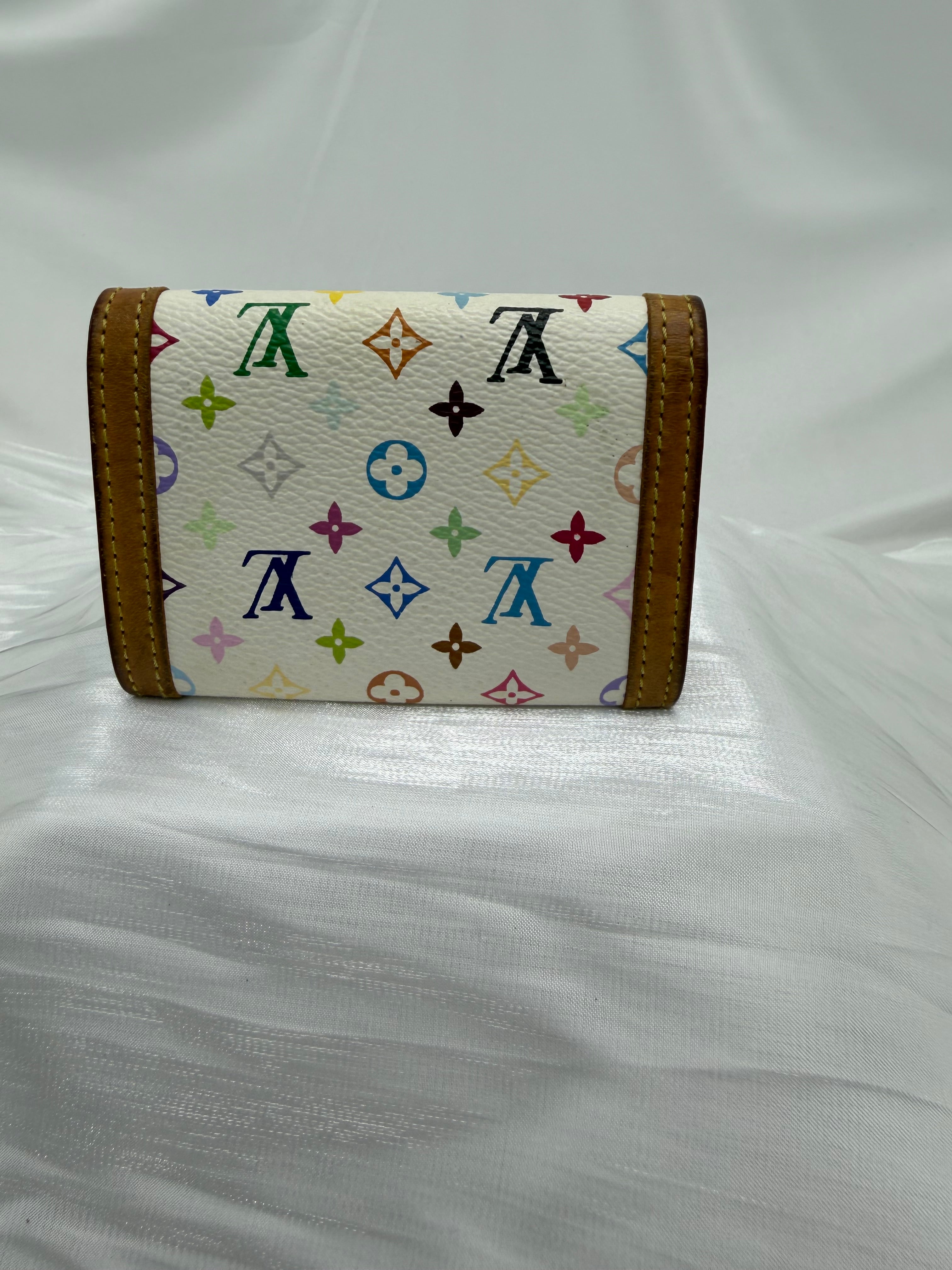 Louis Vuitton White Multicolore Monogram Card Case