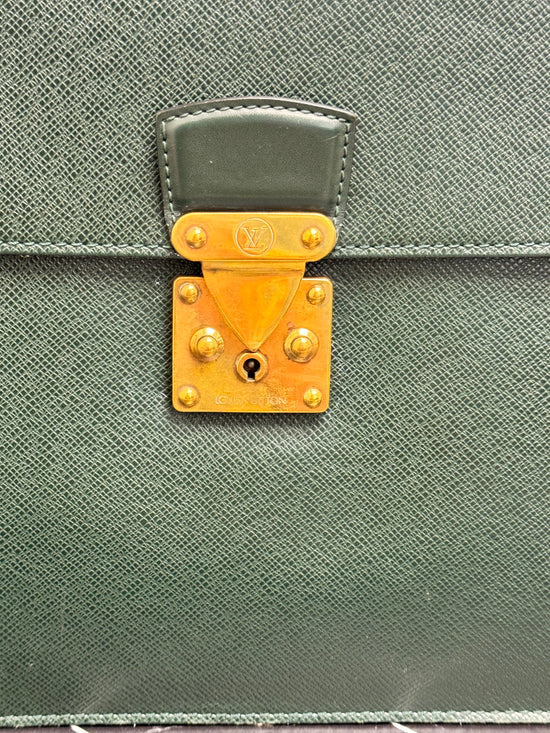 Louis Vuitton Green Taiga Leather Buisness Case