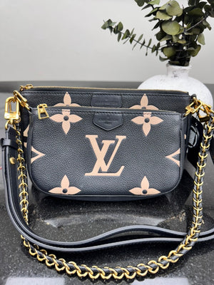 Louis Vuitton Black Monogram Empreinte Giant Multi Pochette Accessories