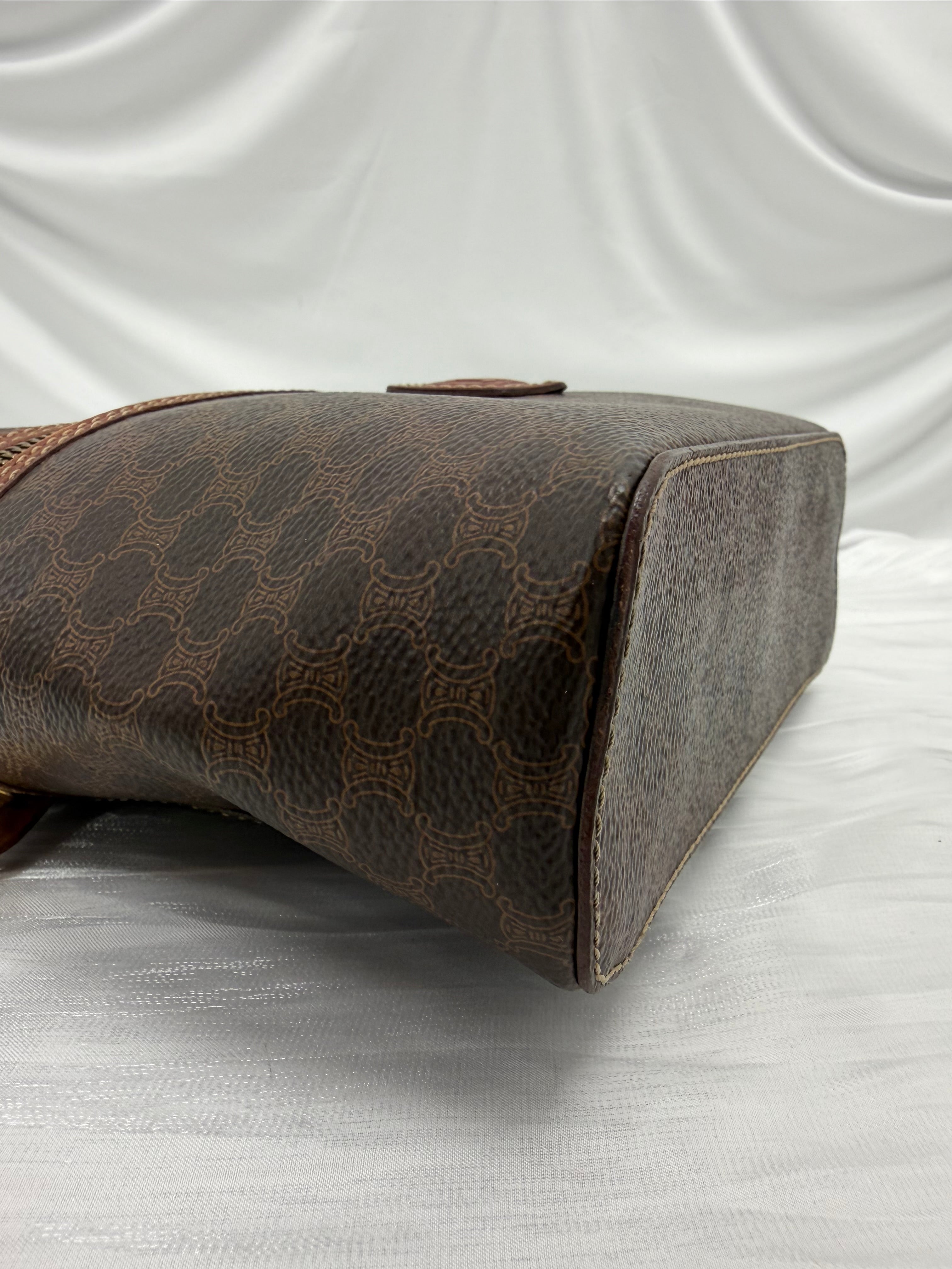 Celine Vintage Macadam Coated Canvas Vanity Bag