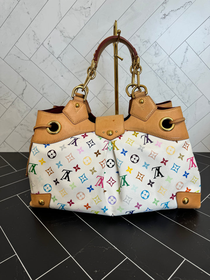 Louis Vuitton White Multicolore  Ursula Shoulder Bag