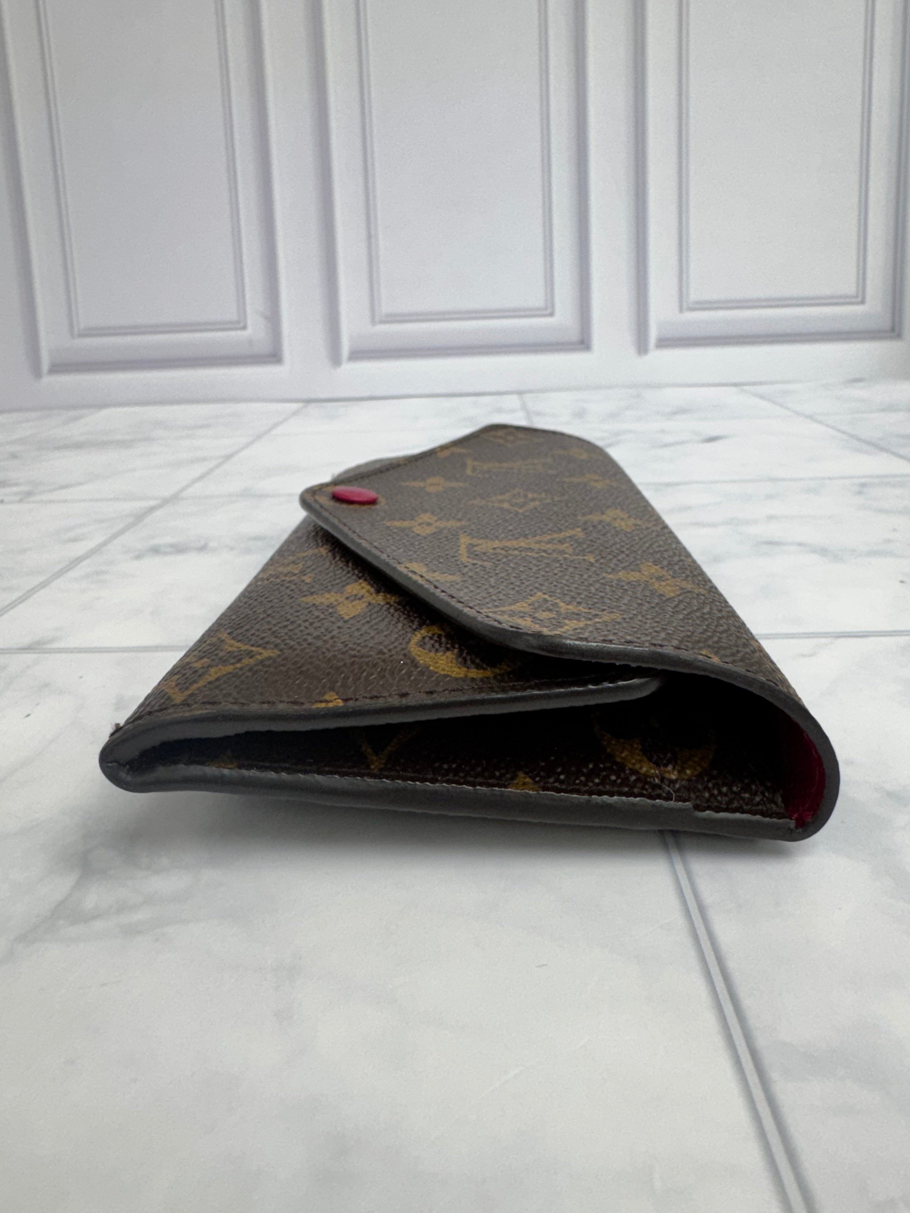 Louis Vuitton Monogram And Fuchsia Josephine Wallet w/ Pouch