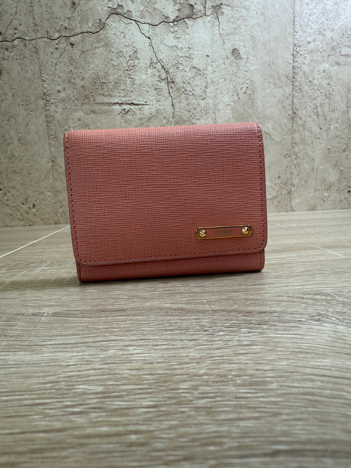 Fendi Pink Leather Card Case