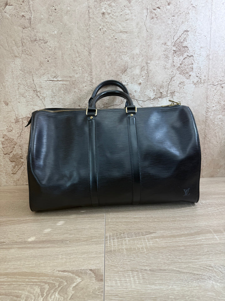 Louis Vuitton Black Epi Keepall 45