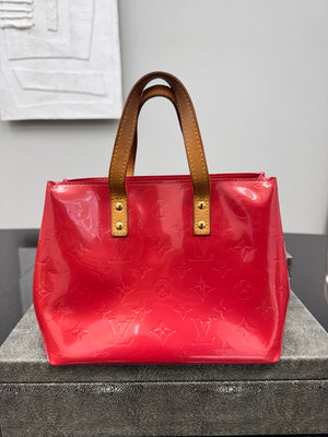 Louis Vuitton Red Vernis Reade Hand Bag PM