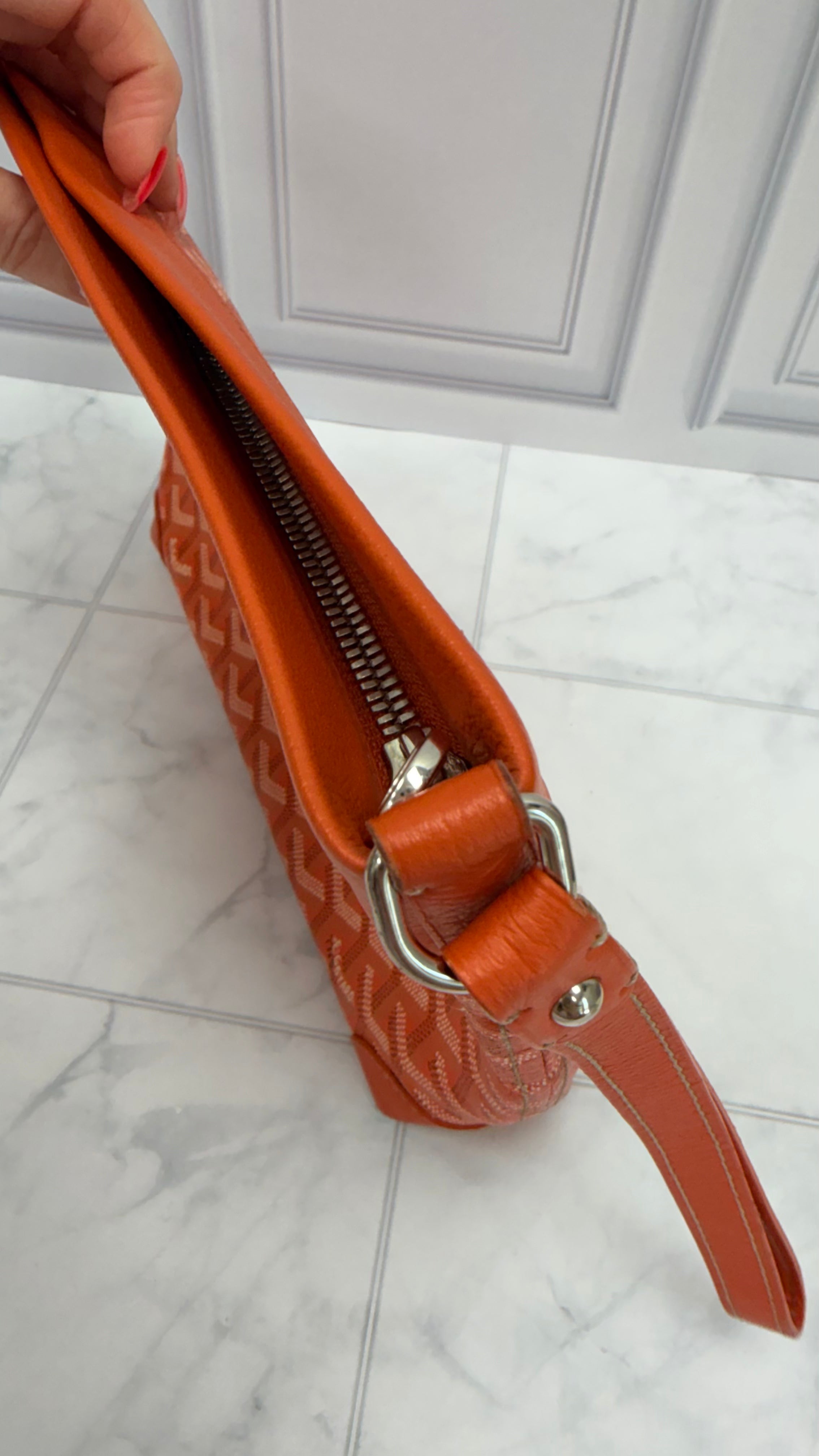 *DONS DROP* Goyard Orange Goyardine Canvas Pouch